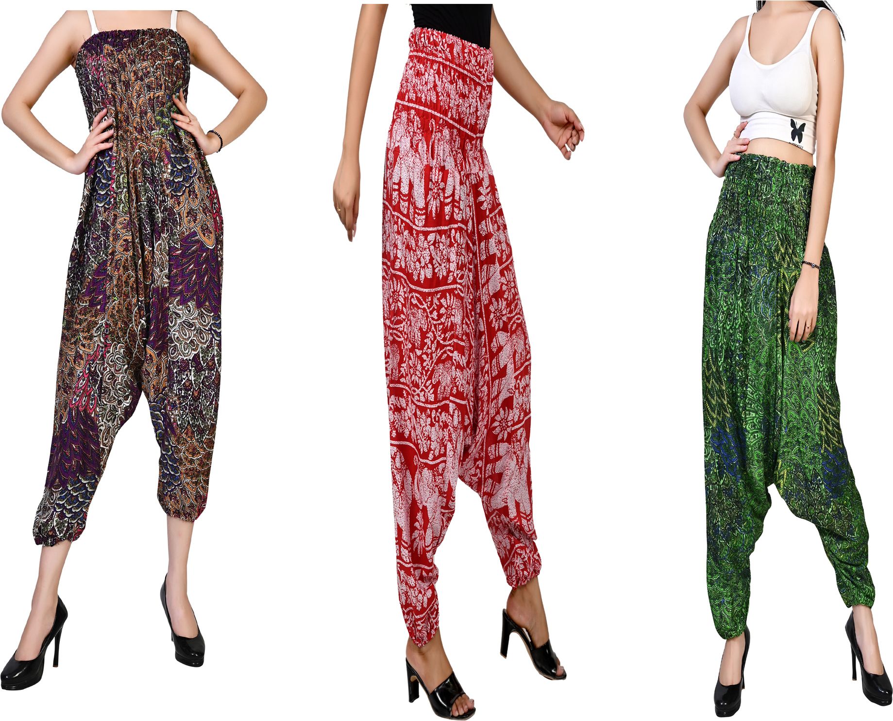 fusfus Printed Rayon, Cotton Women Harem Pants-picture-2