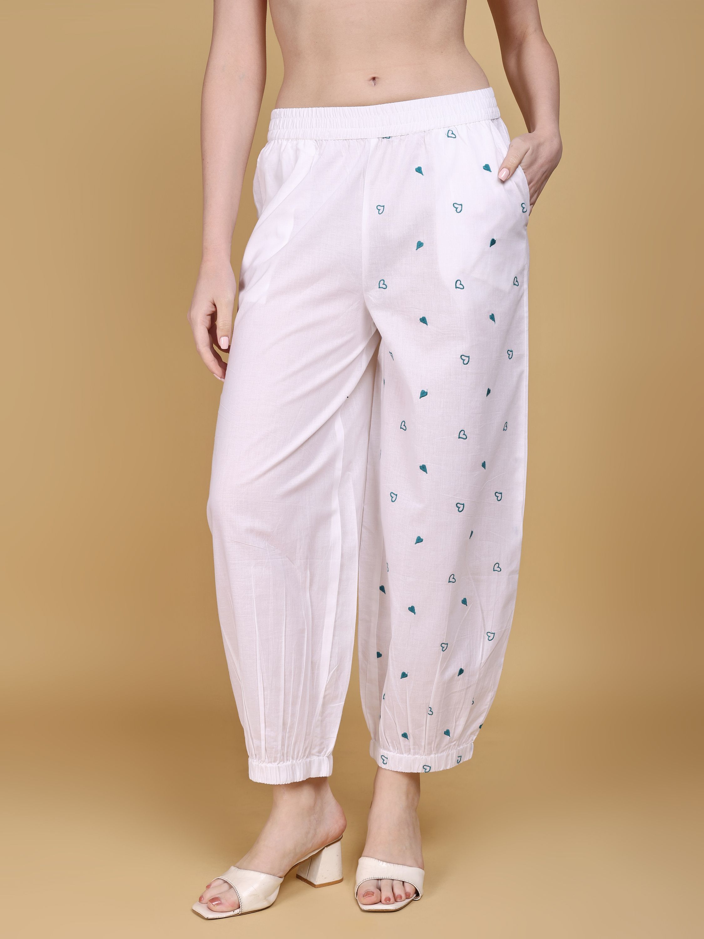 saanwri Embroidered Cotton Women Harem Pants-picture-36