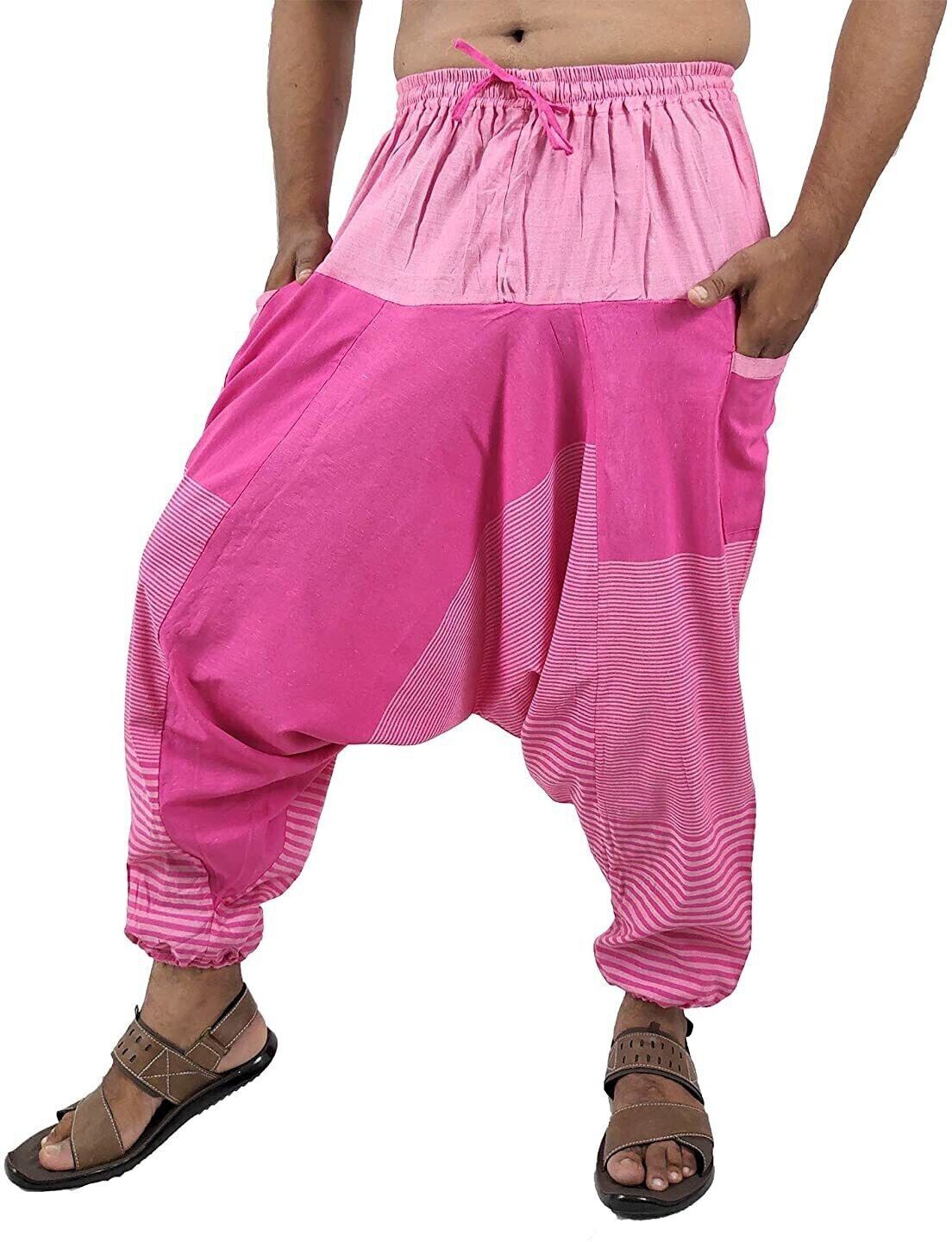 Striped Cotton Men Harem Pants