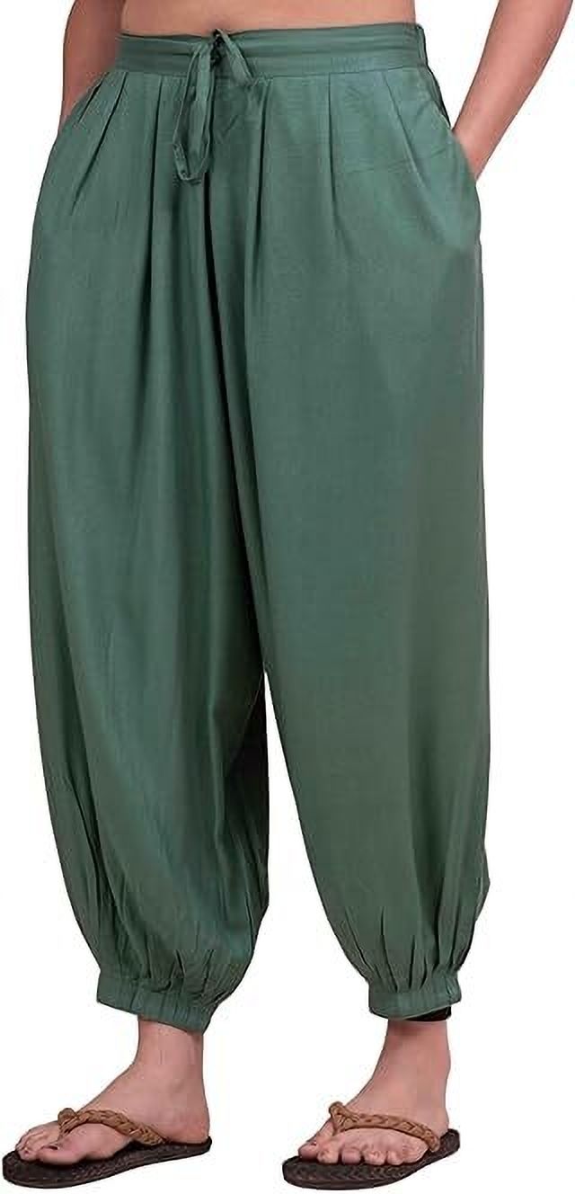 Solid Rayon Women Harem Pants-image-46