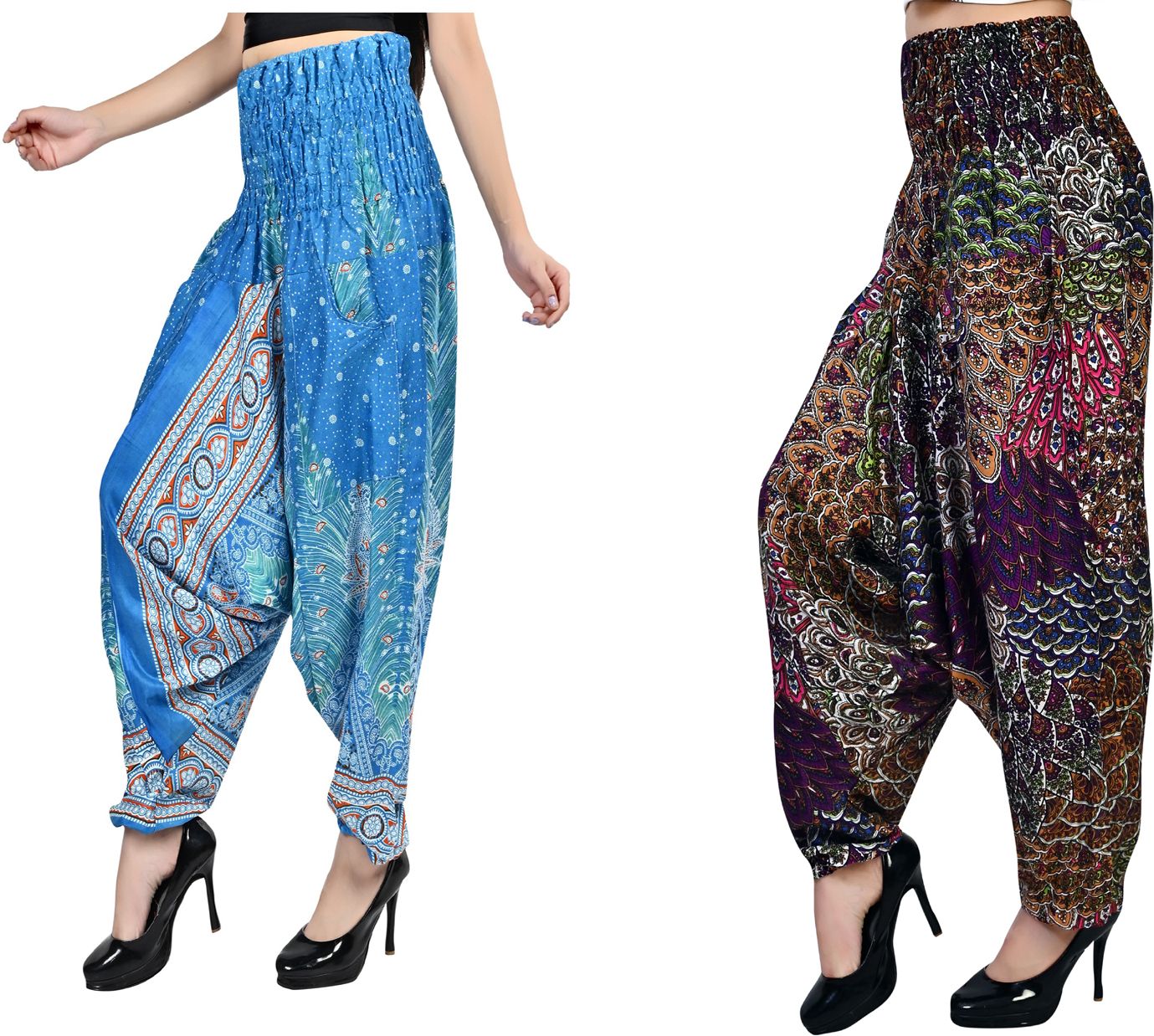 narnari Printed Pure Crepe Women Harem Pants-picture-11