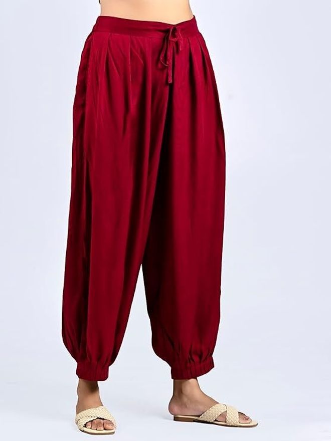 atriyo fashon Solid Rayon Women Harem Pants-picture-36