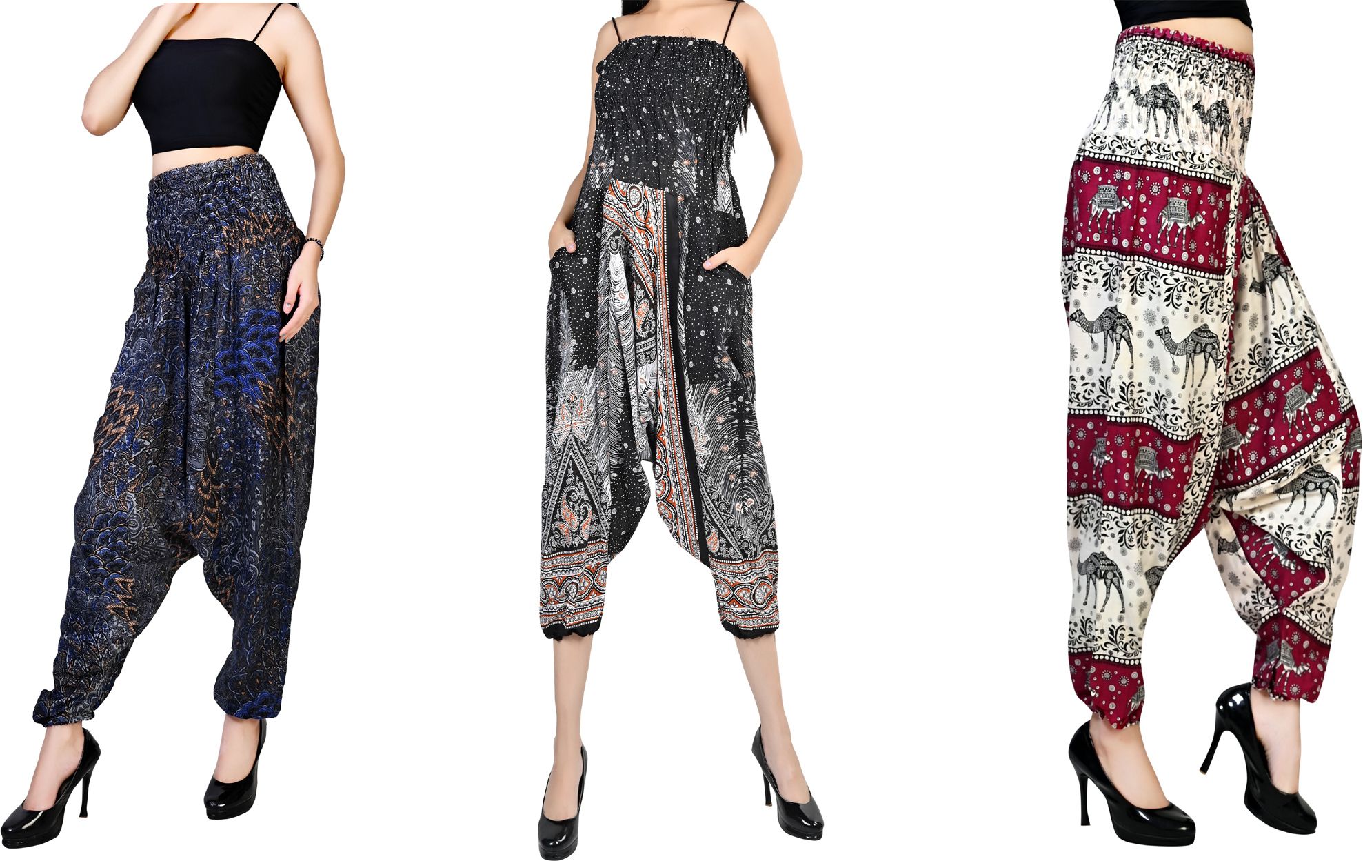 fusfus Printed Rayon, Cotton Women Harem Pants-picture-43