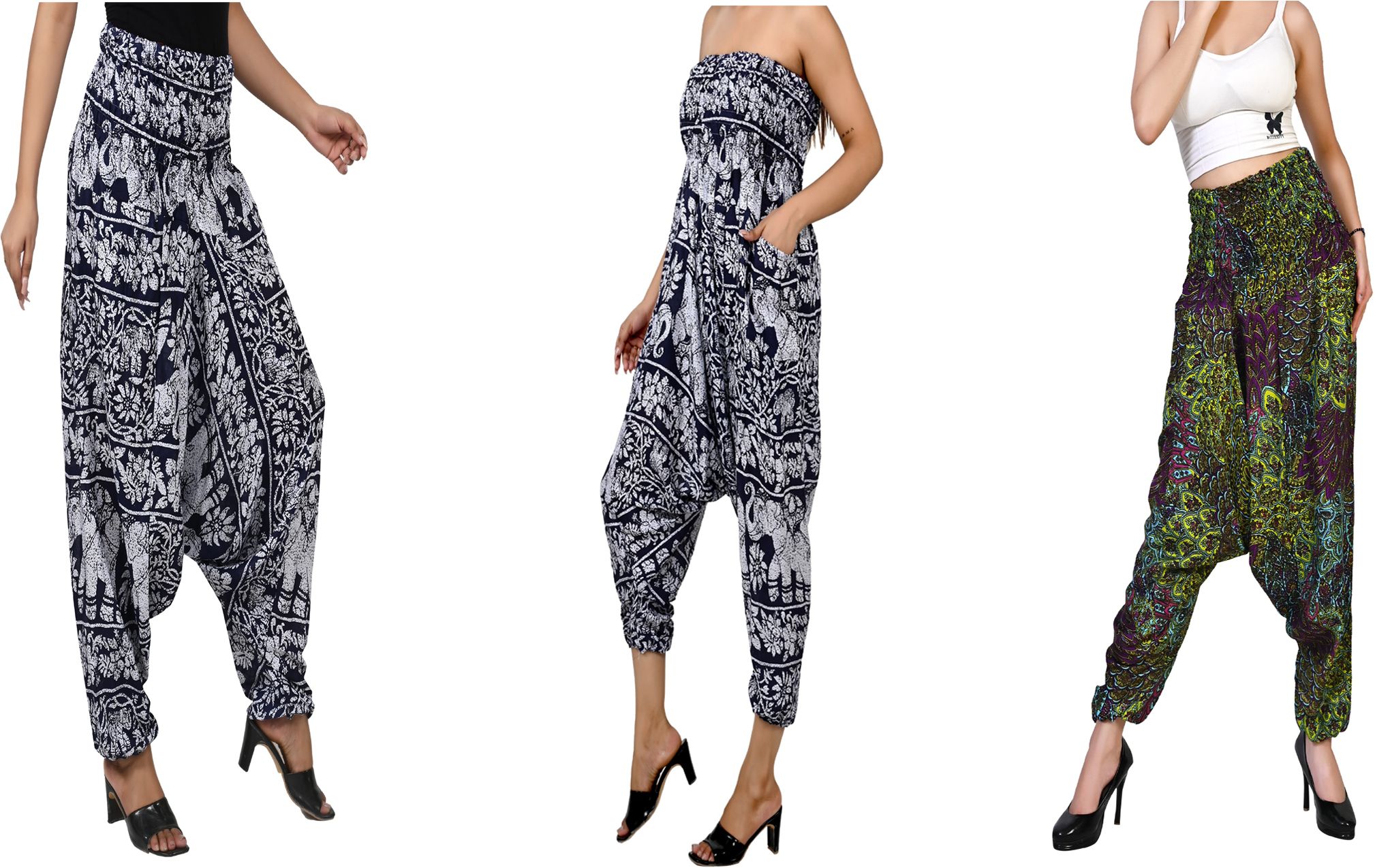 fusfus Printed Rayon, Cotton Women Harem Pants-picture-19