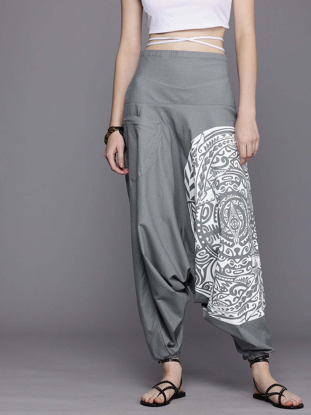 the veshti company Printed Cotton Women Harem Pants-picture-33