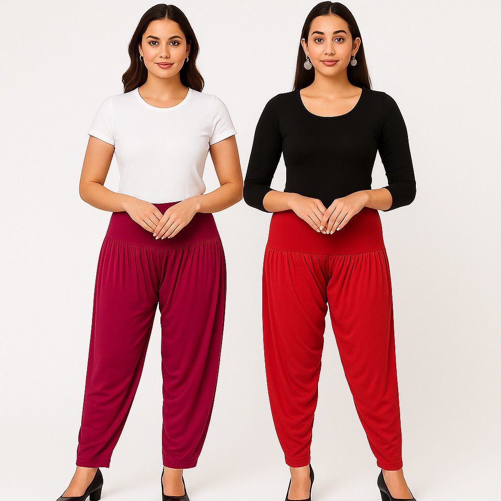 cozyplay Solid Viscose Women Harem Pants-picture-18