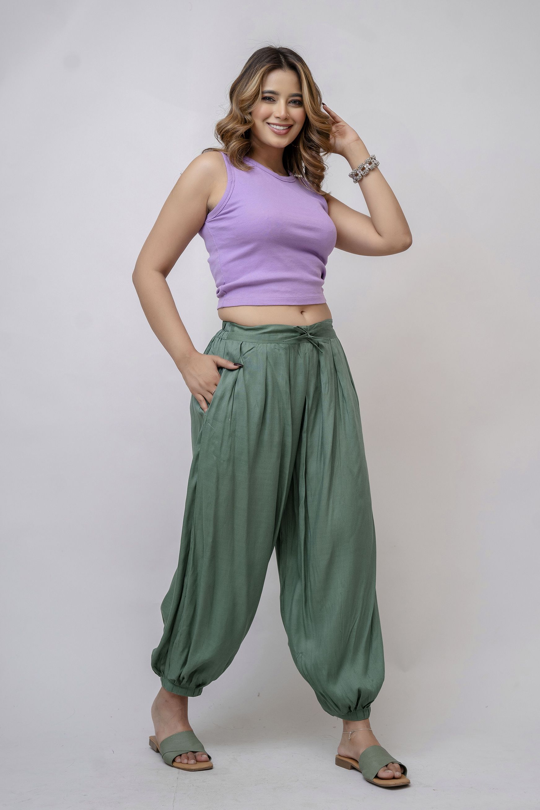 pxs Solid Rayon Women Harem Pants-picture-18