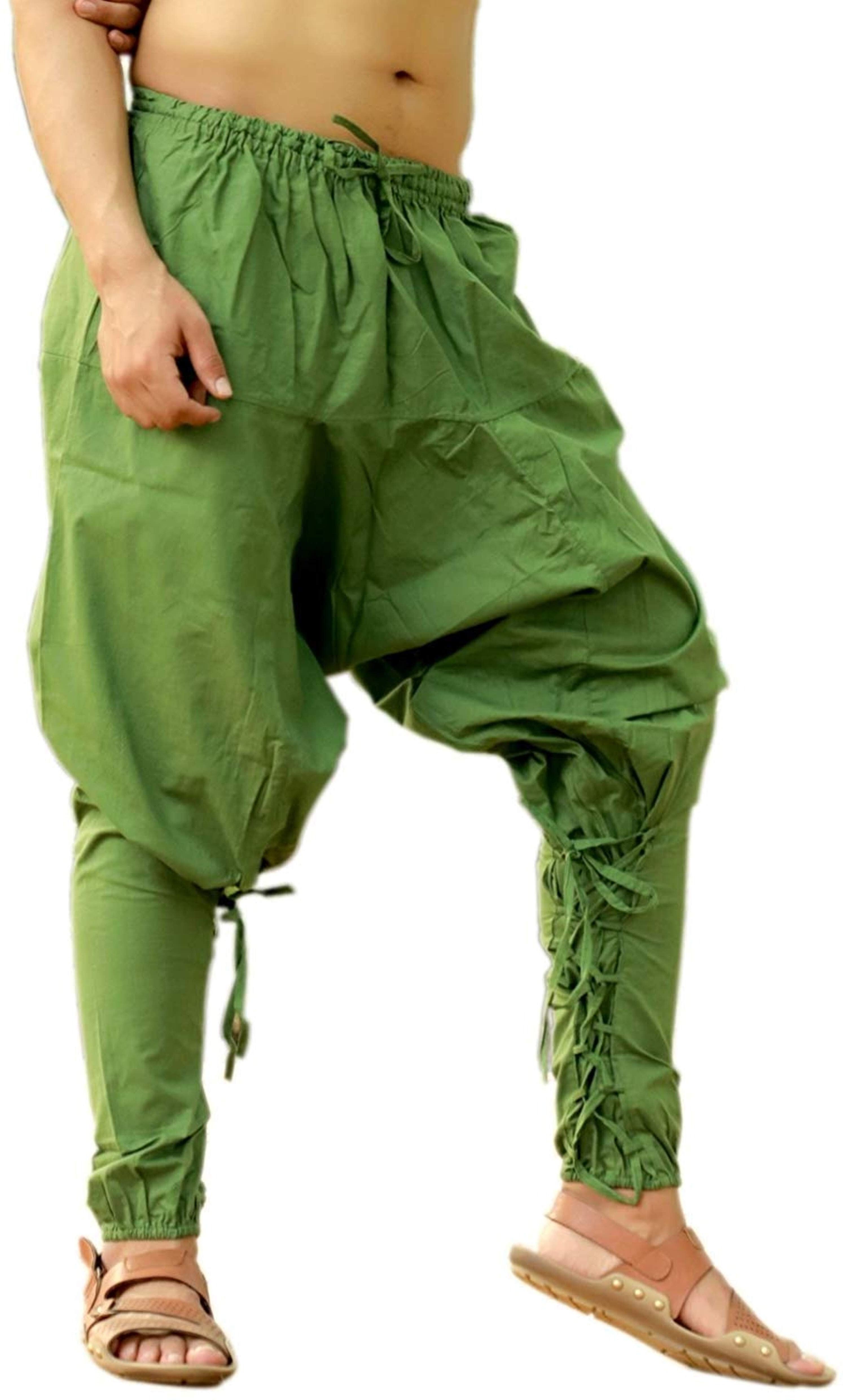 whitewhale Solid Cotton Men Harem Pants-picture-34