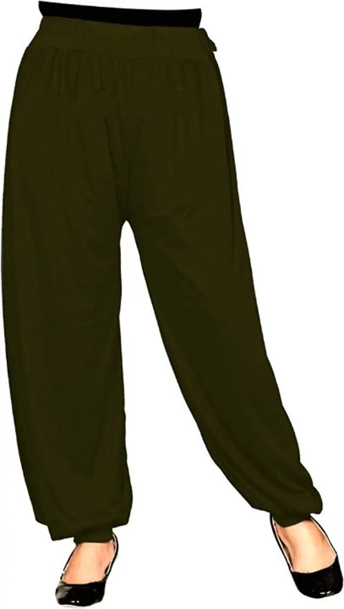 Solid Cotton Lycra Blend Women Harem Pants