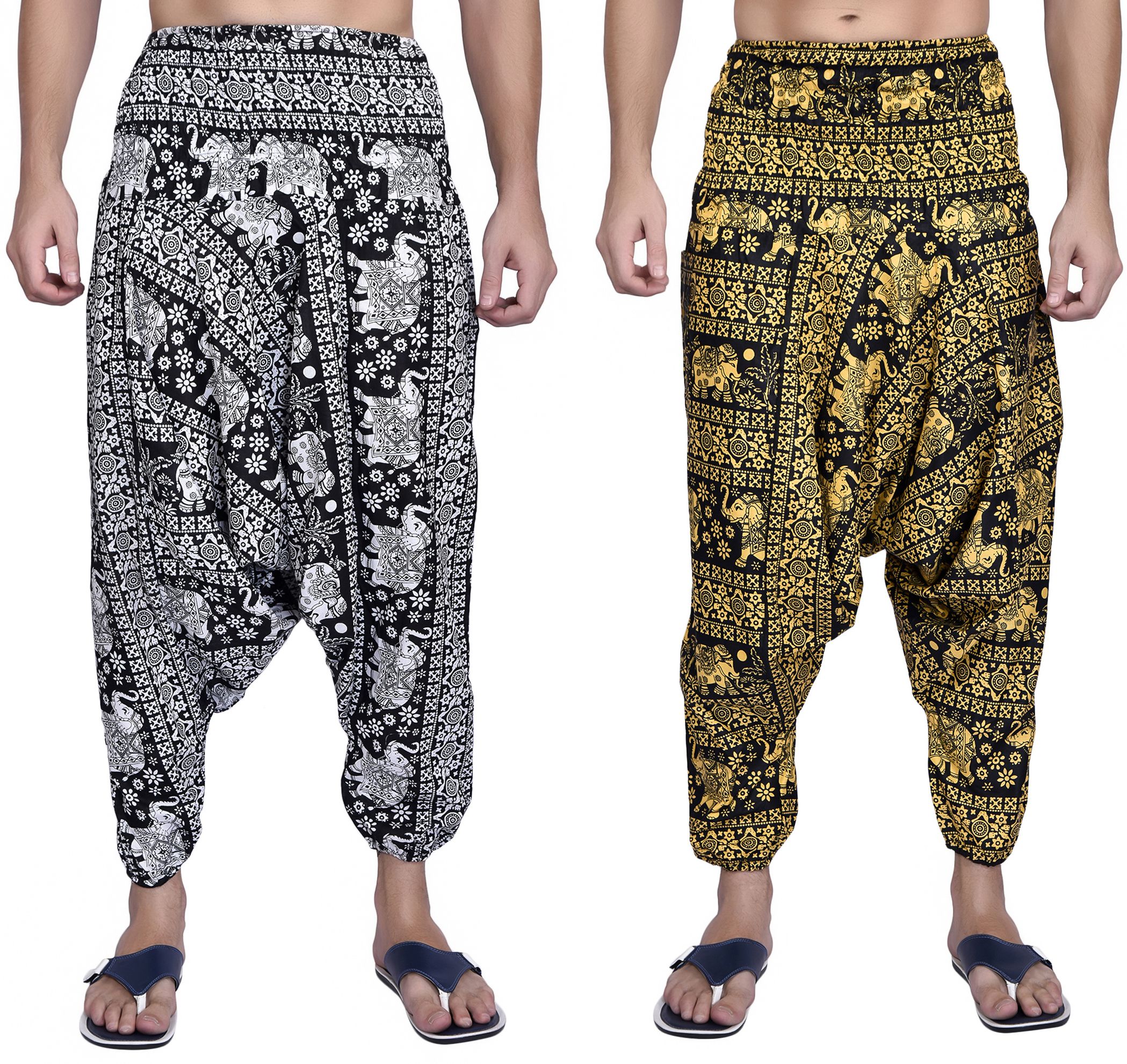 viku Printed Cotton Men Harem Pants-picture-31