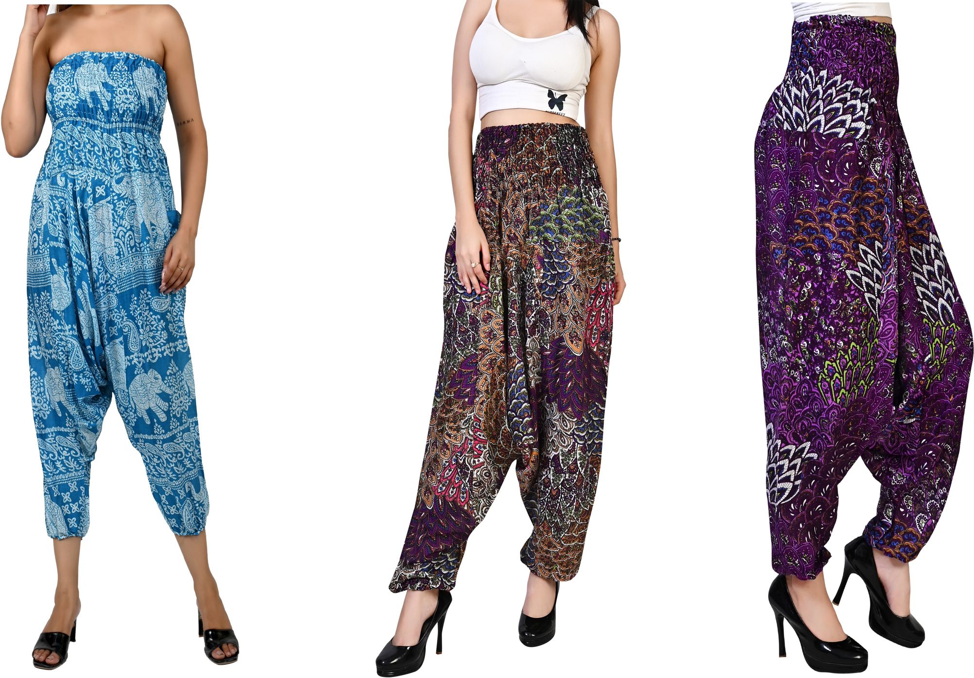 fusfus Printed Rayon, Cotton Women Harem Pants-picture-47