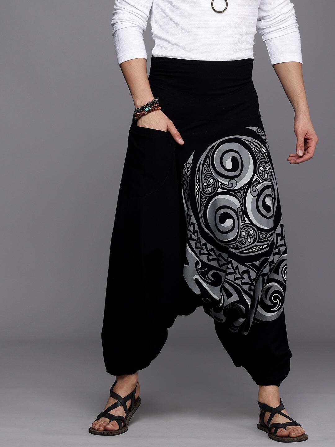 the veshti company Printed Cotton Men Harem Pants-picture-41