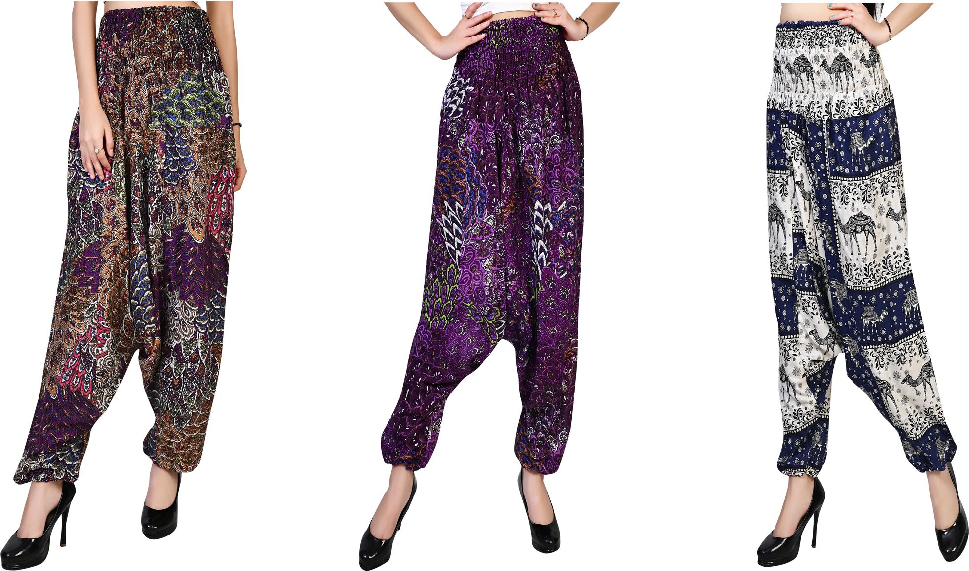 narnari Printed Rayon Women Harem Pants-picture-21