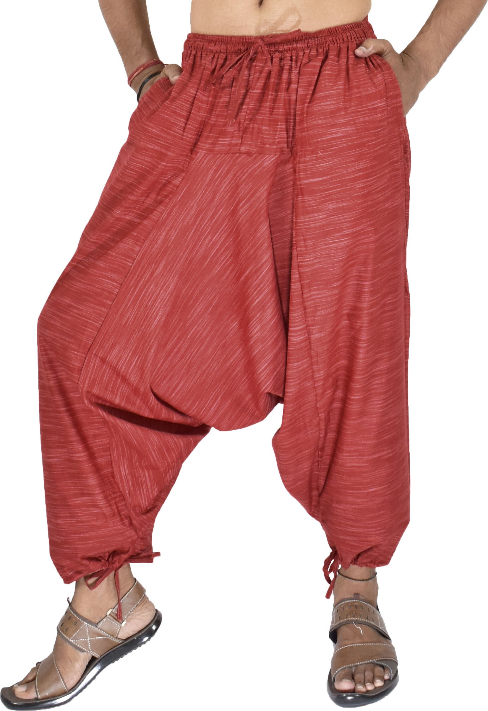 Solid Cotton Men Harem Pants