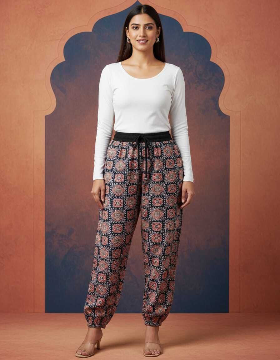 aileyis Printed Polyester Women Harem Pants-picture-19