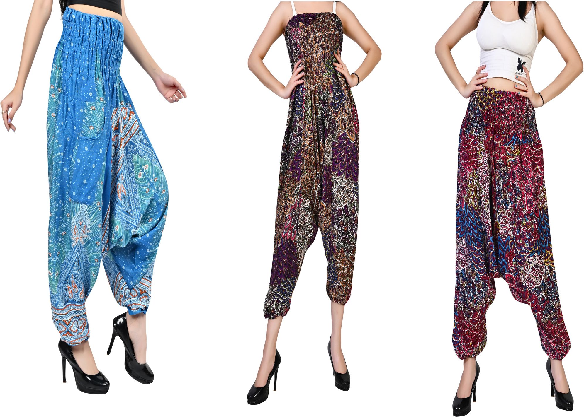 fusfus Printed Rayon, Cotton Women Harem Pants-picture-35