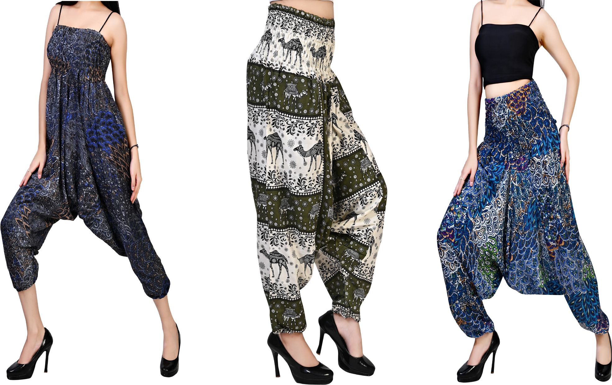 fusfus Printed Rayon, Cotton Women Harem Pants-picture-37