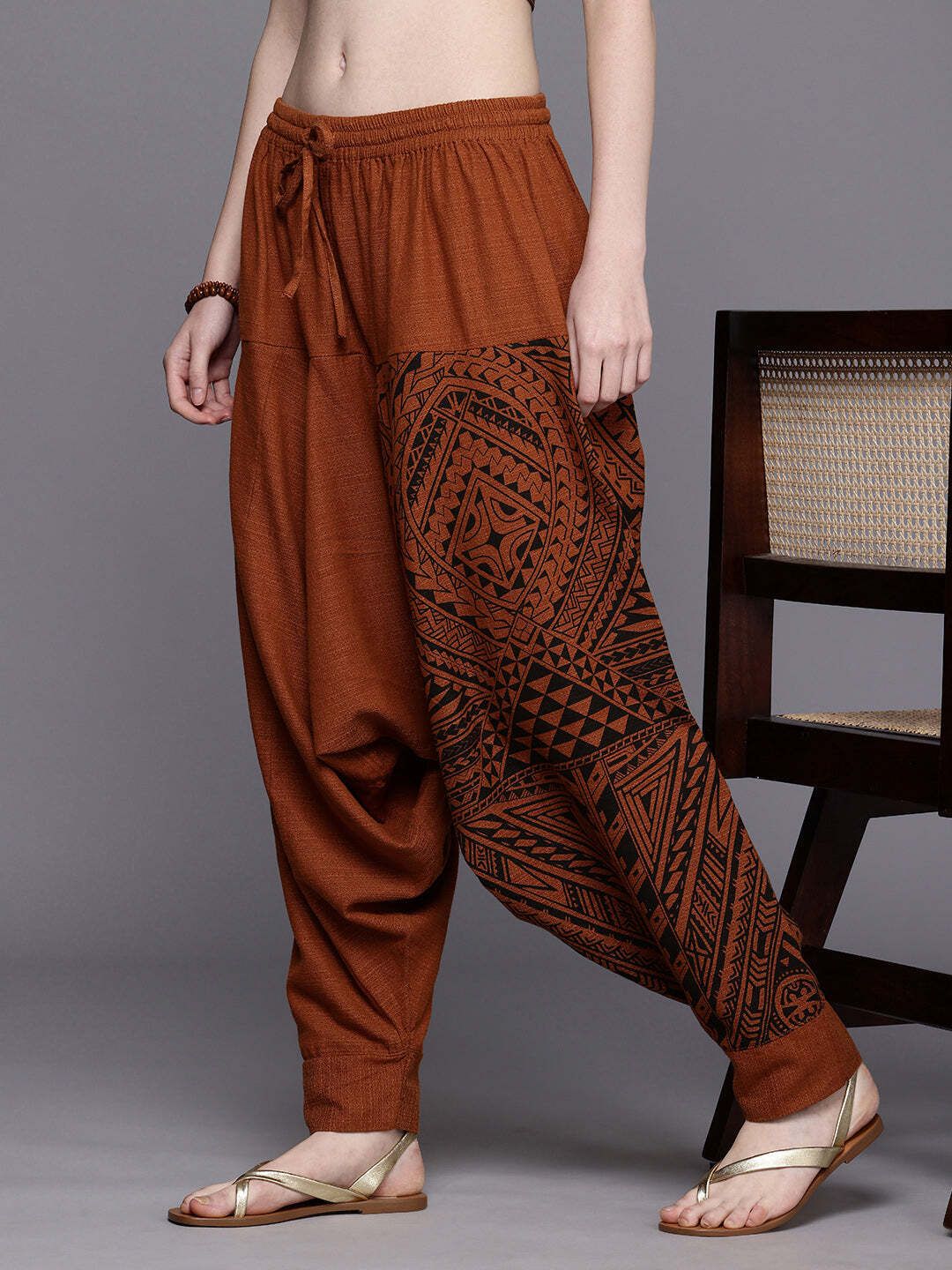 the veshti company Printed Cotton Women Harem Pants-picture-18