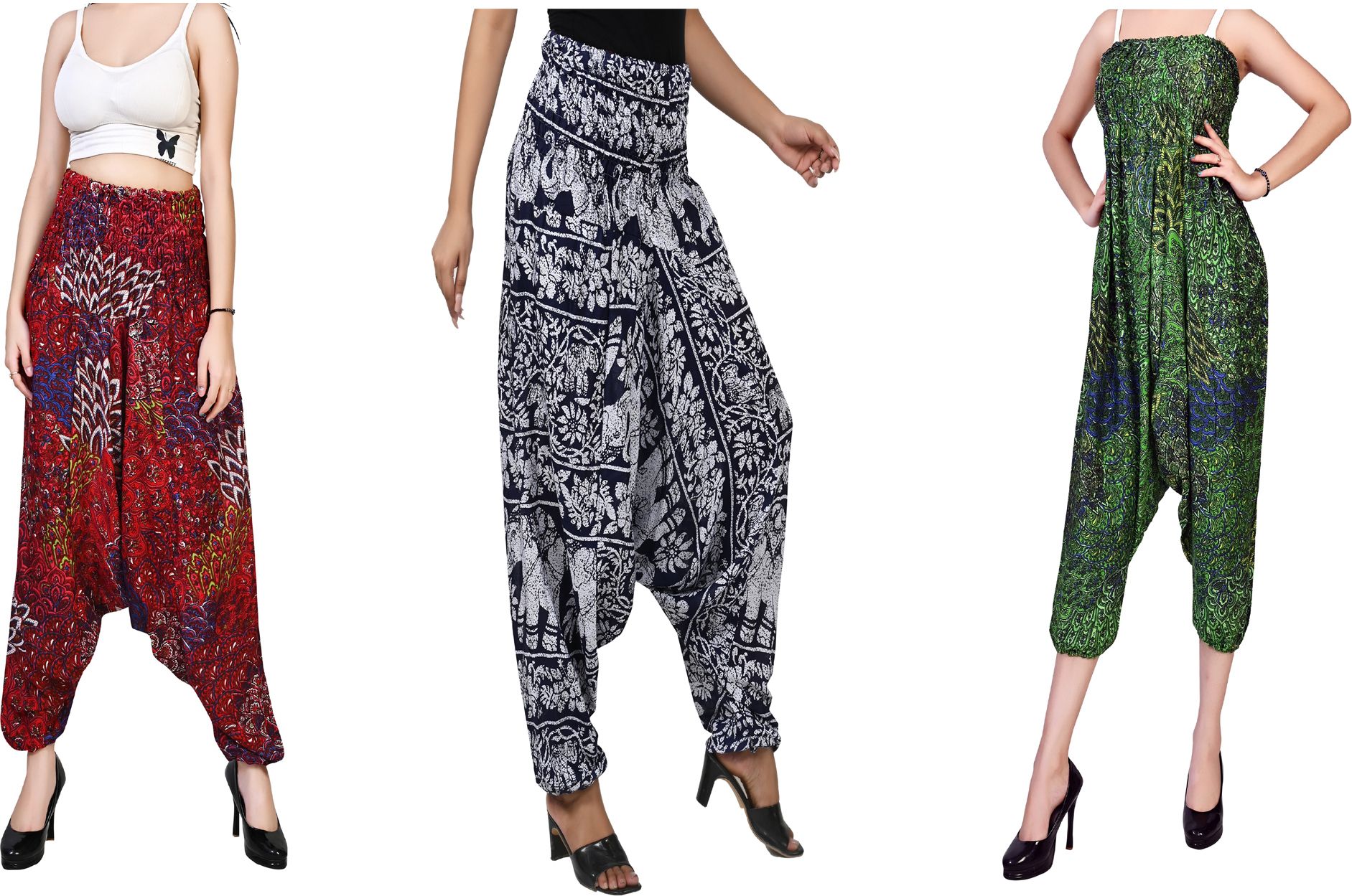 fusfus Printed Rayon, Cotton Women Harem Pants-picture-14