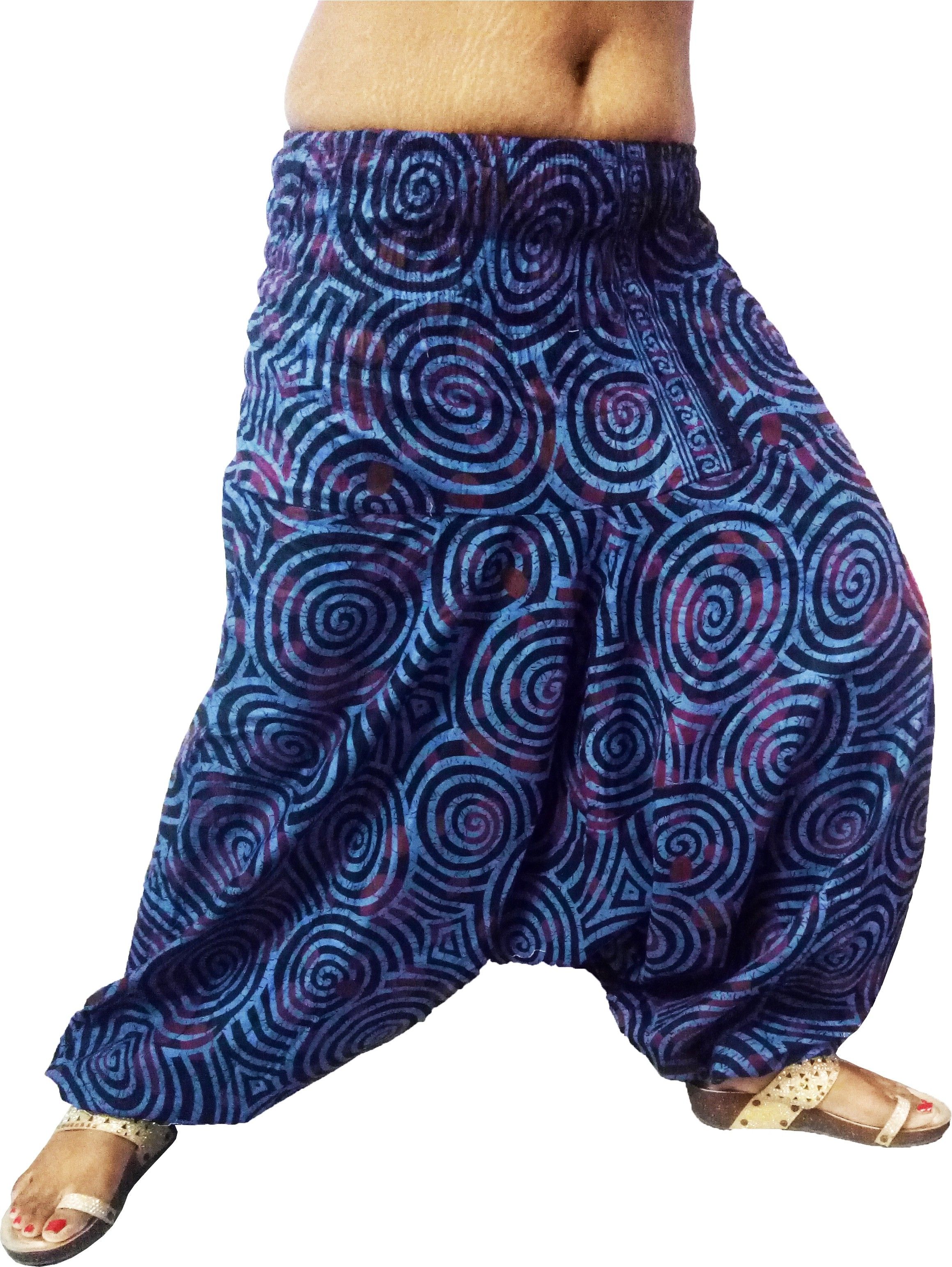 icare Printed Cotton Women Harem Pants-picture-22