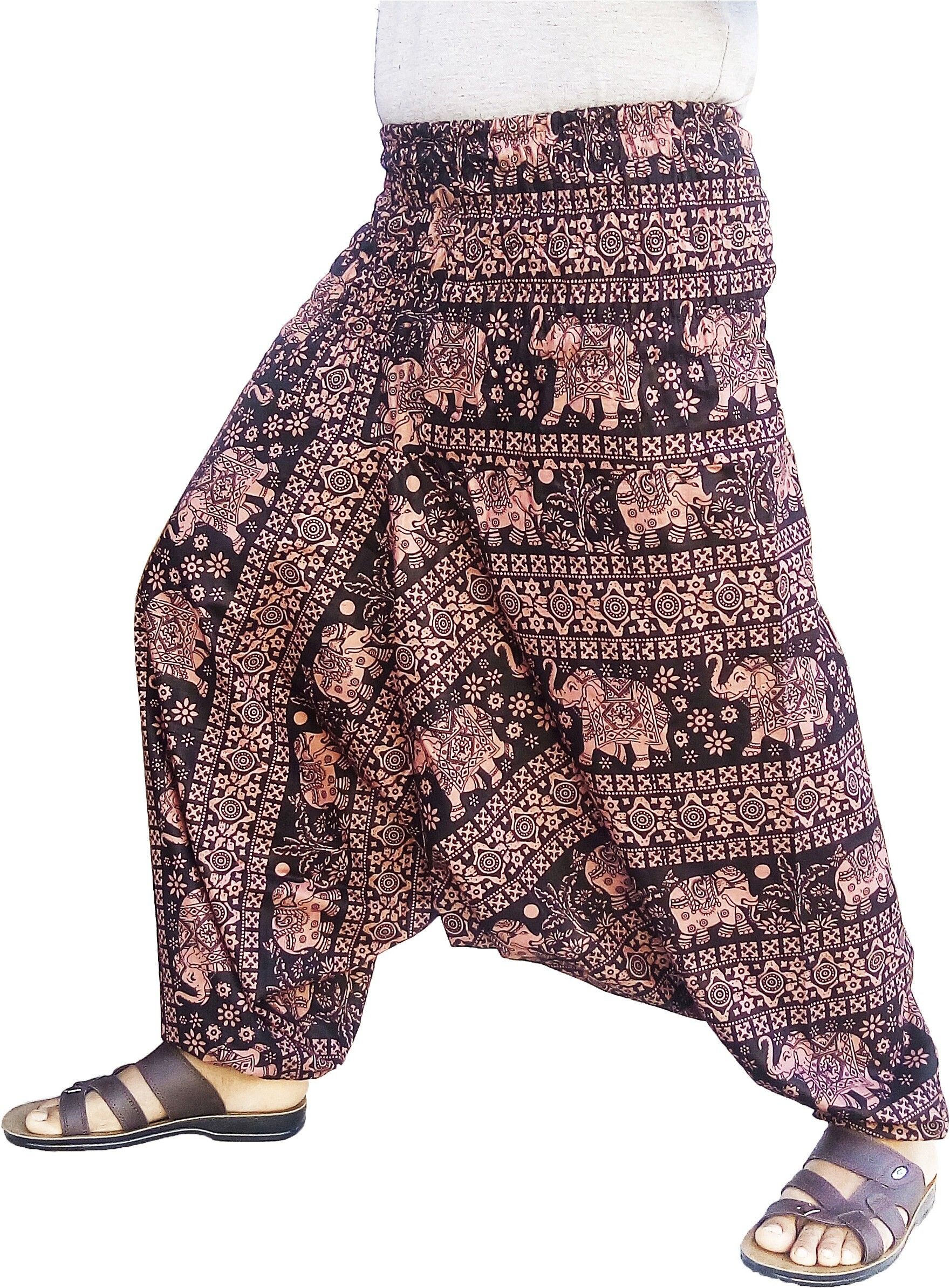 icare Printed Cotton Men Harem Pants-picture-29