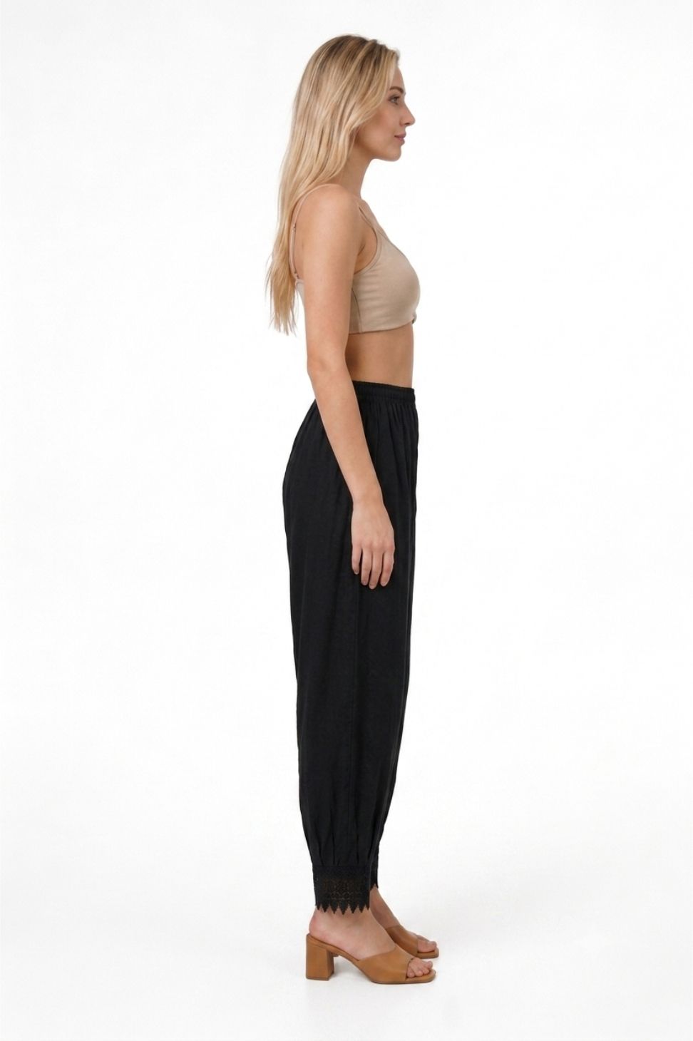 pinovo Solid Poly Cotton Women Harem Pants-picture-18
