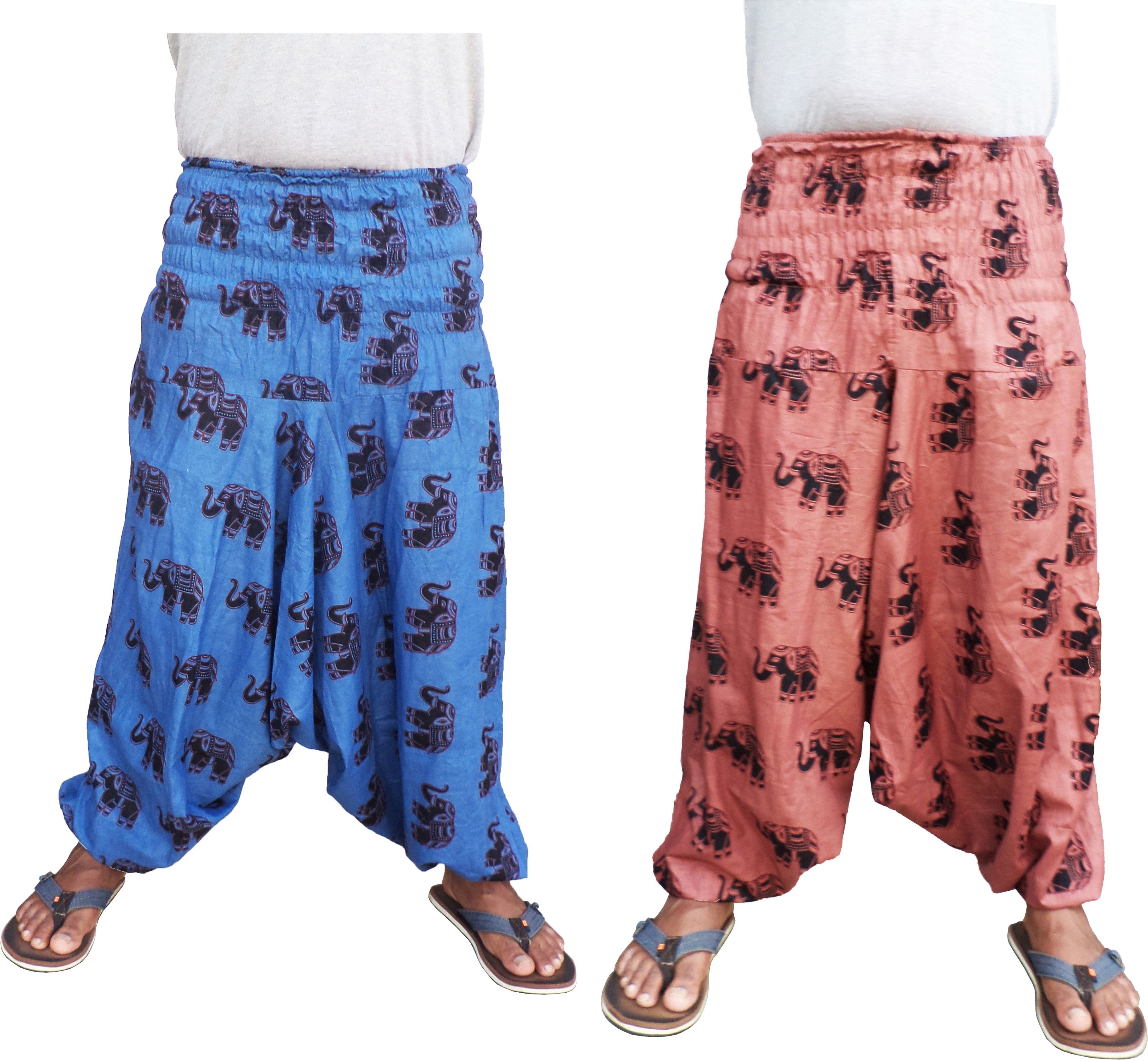 icare Printed Cotton Men Harem Pants-picture-37