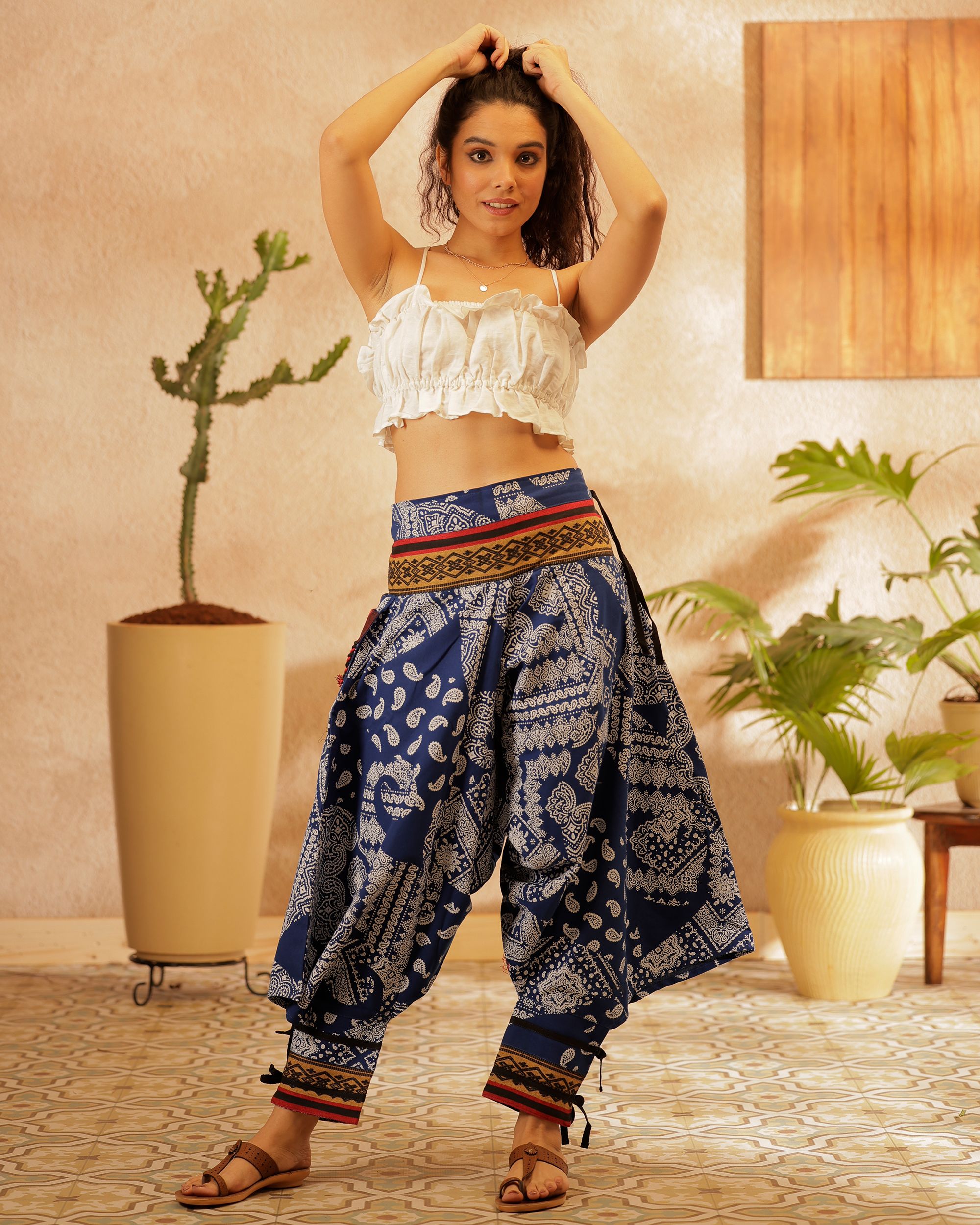 stand out Printed Cotton Women Harem Pants-picture-11