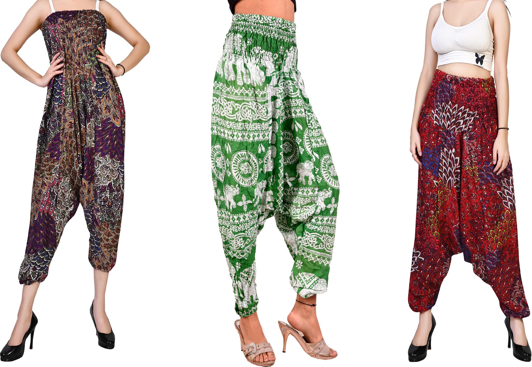 fusfus Printed Rayon, Cotton Women Harem Pants-picture-37