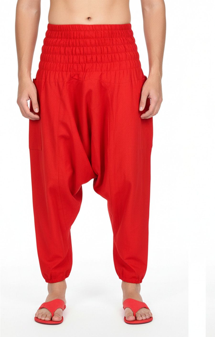 Solid Rayon Men Harem Pants