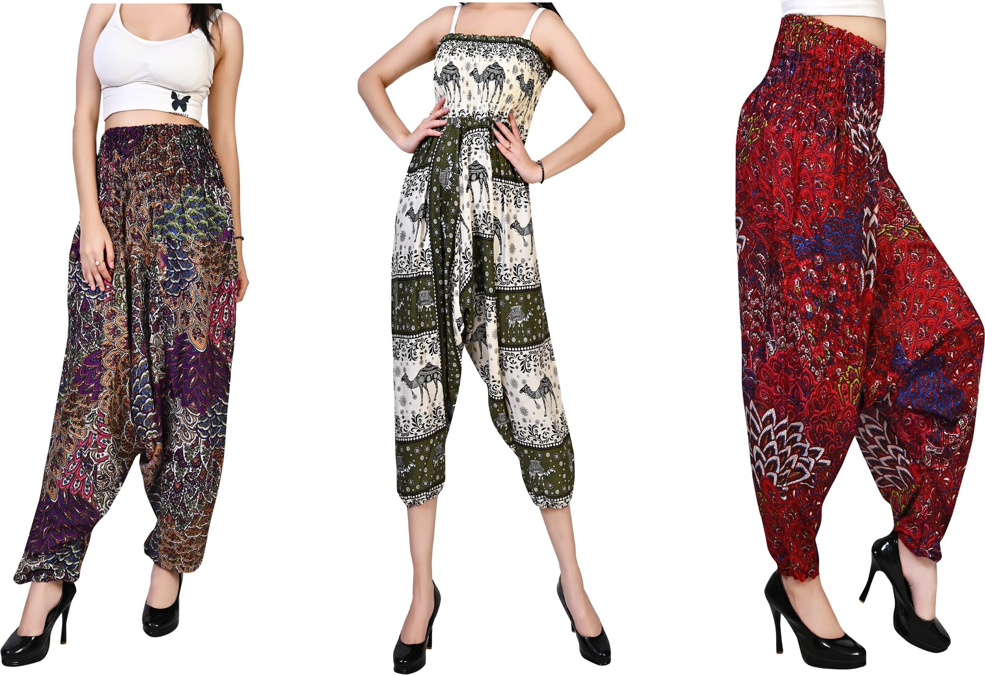 fusfus Printed Rayon, Cotton Women Harem Pants-picture-32
