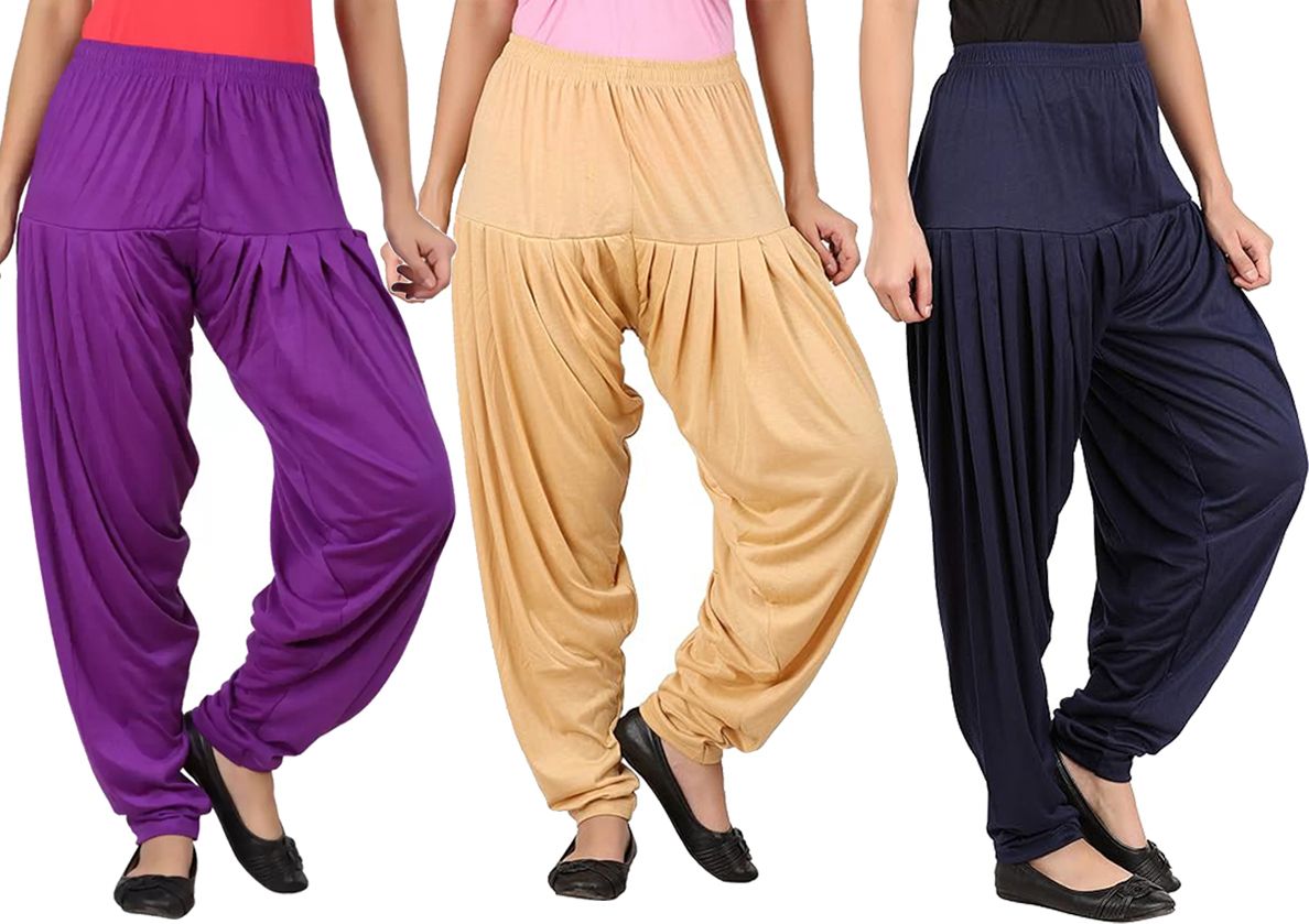 Solid Viscose Women Harem Pants-image-16