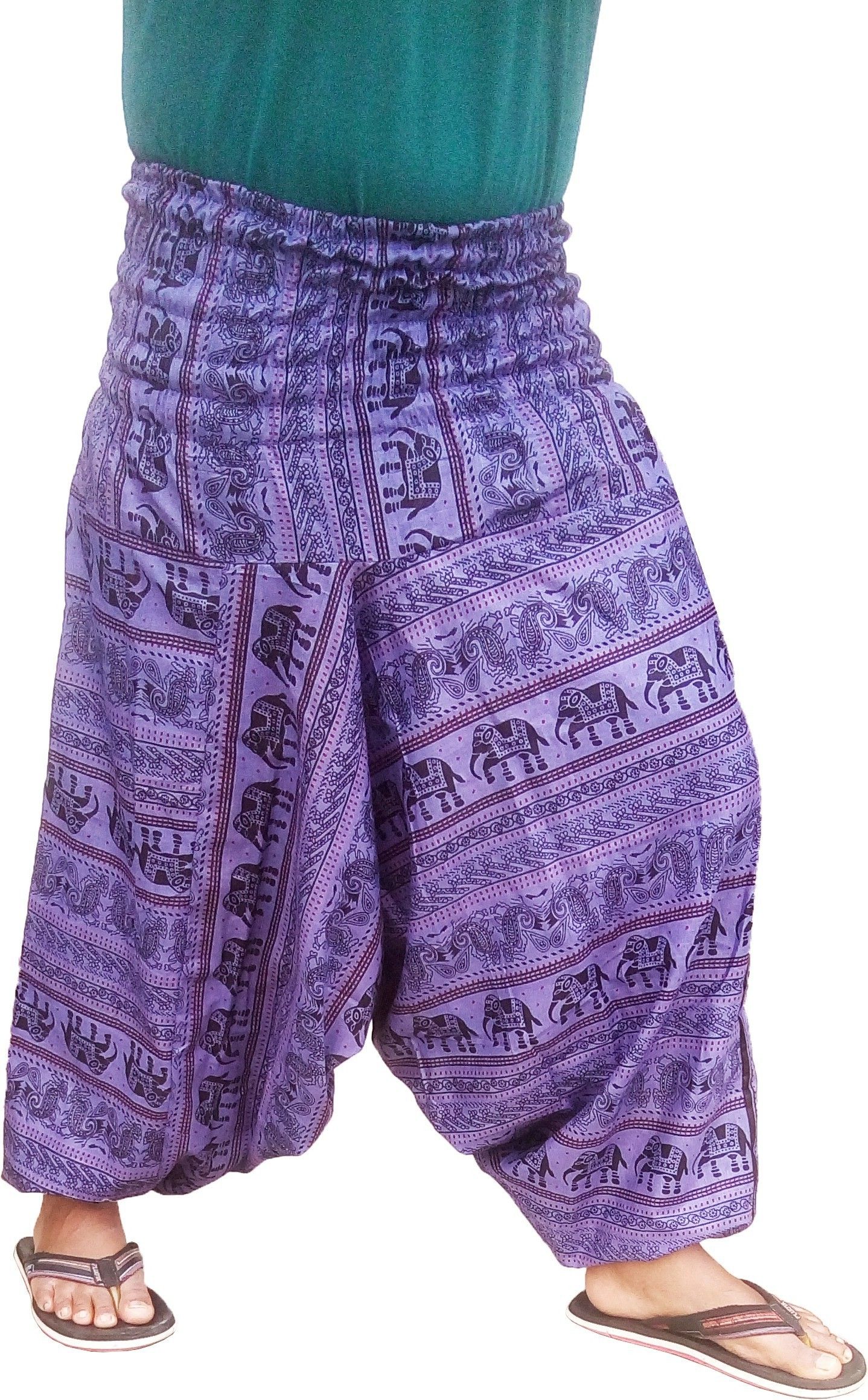 Printed Cotton Blend Men Harem Pants-image-3