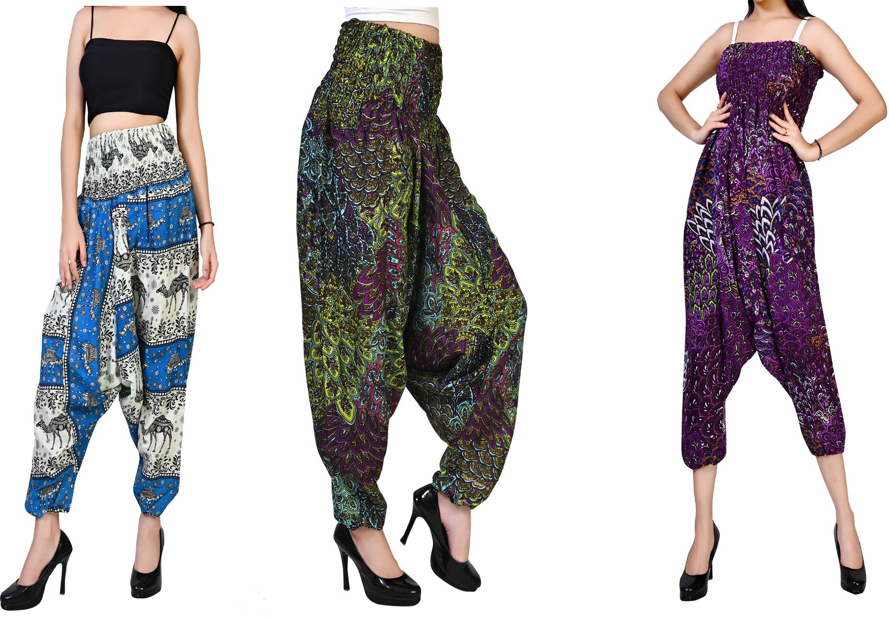fusfus Printed Rayon, Cotton Women Harem Pants-picture-25