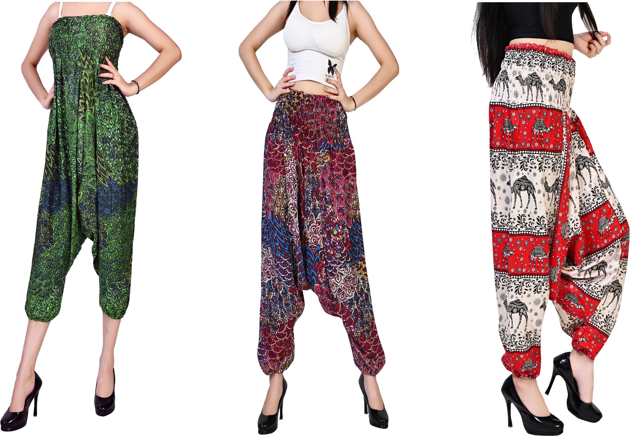 fusfus Printed Rayon, Cotton Women Harem Pants-picture-32
