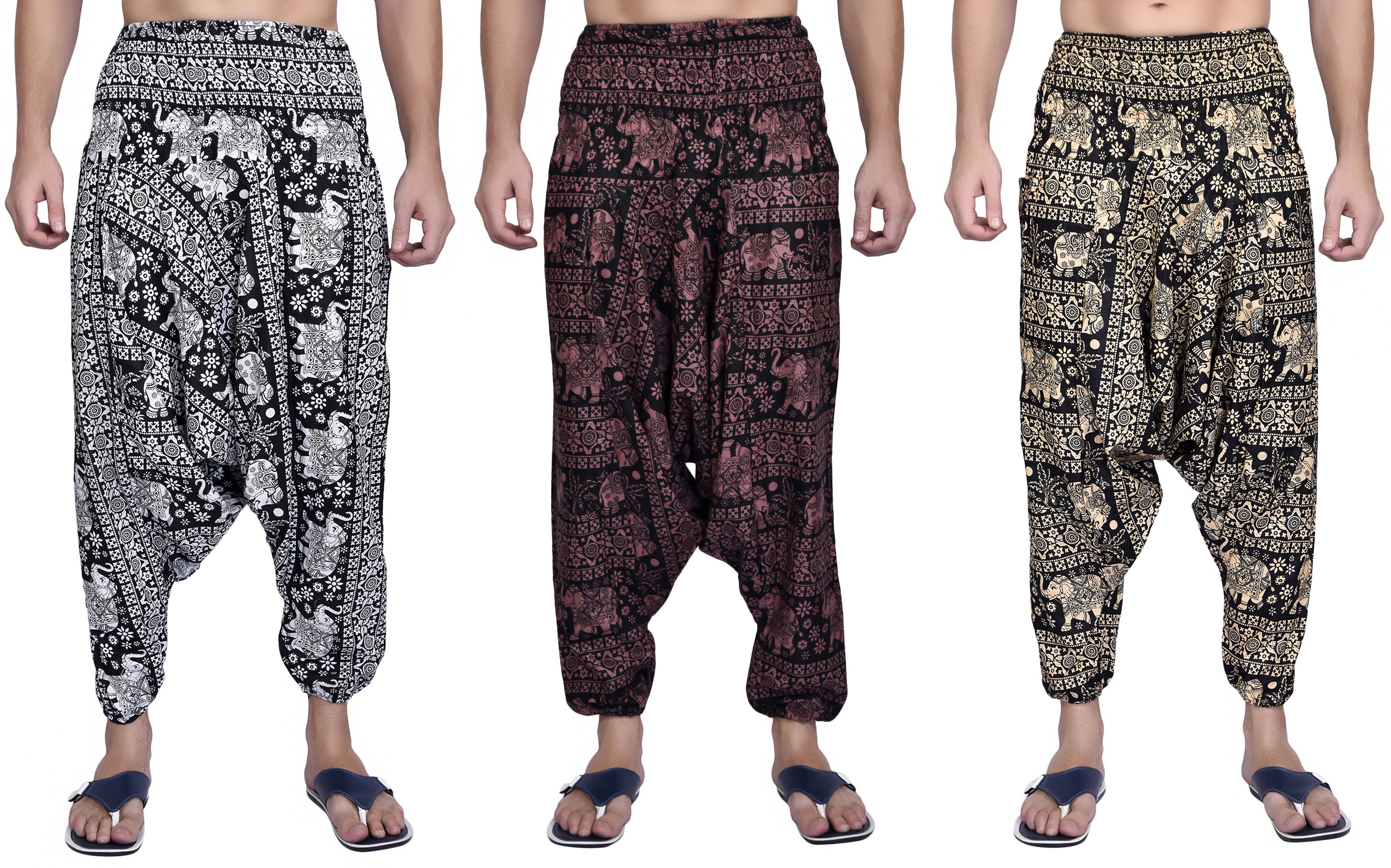 Printed Cotton Men Harem Pants-image-21