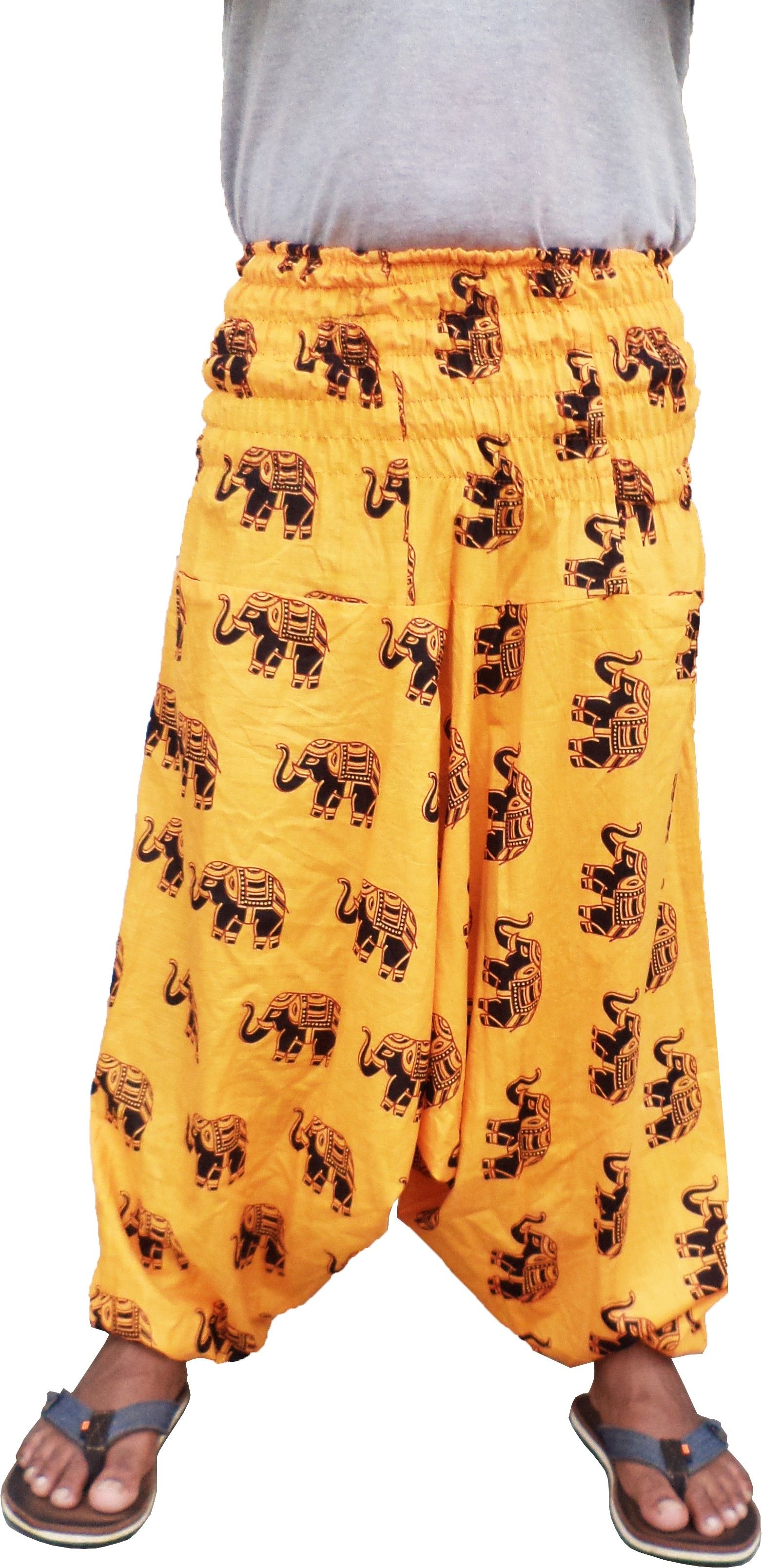 icare Printed Cotton Men Harem Pants-picture-23