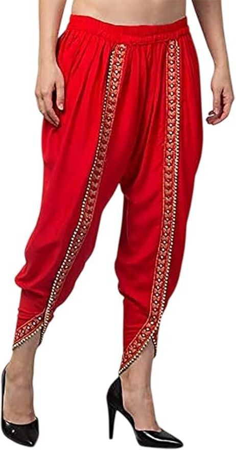 meemaya Embroidered Cotton Women Harem Pants-picture-26