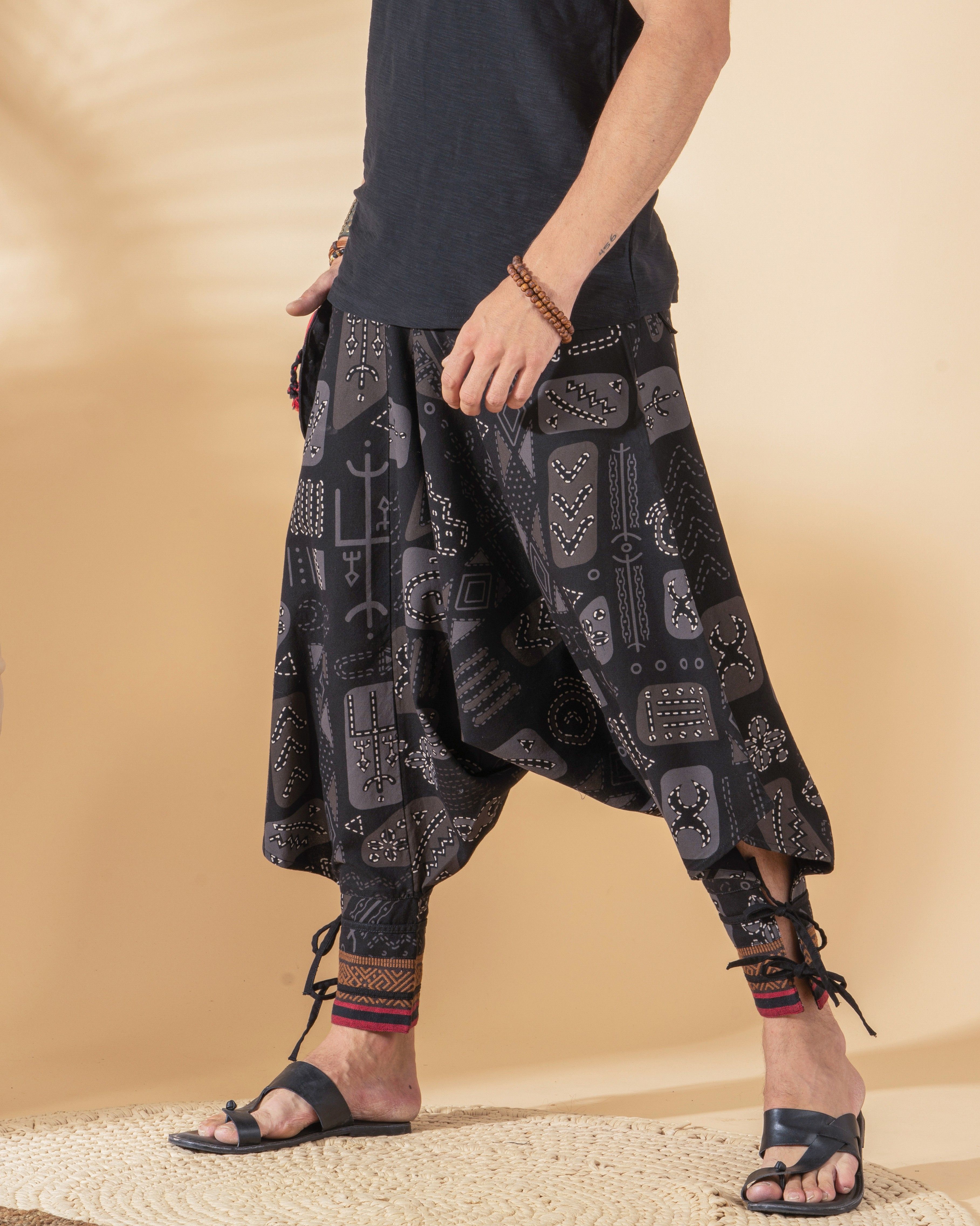 the veshti company Printed Cotton Men Harem Pants-picture-30
