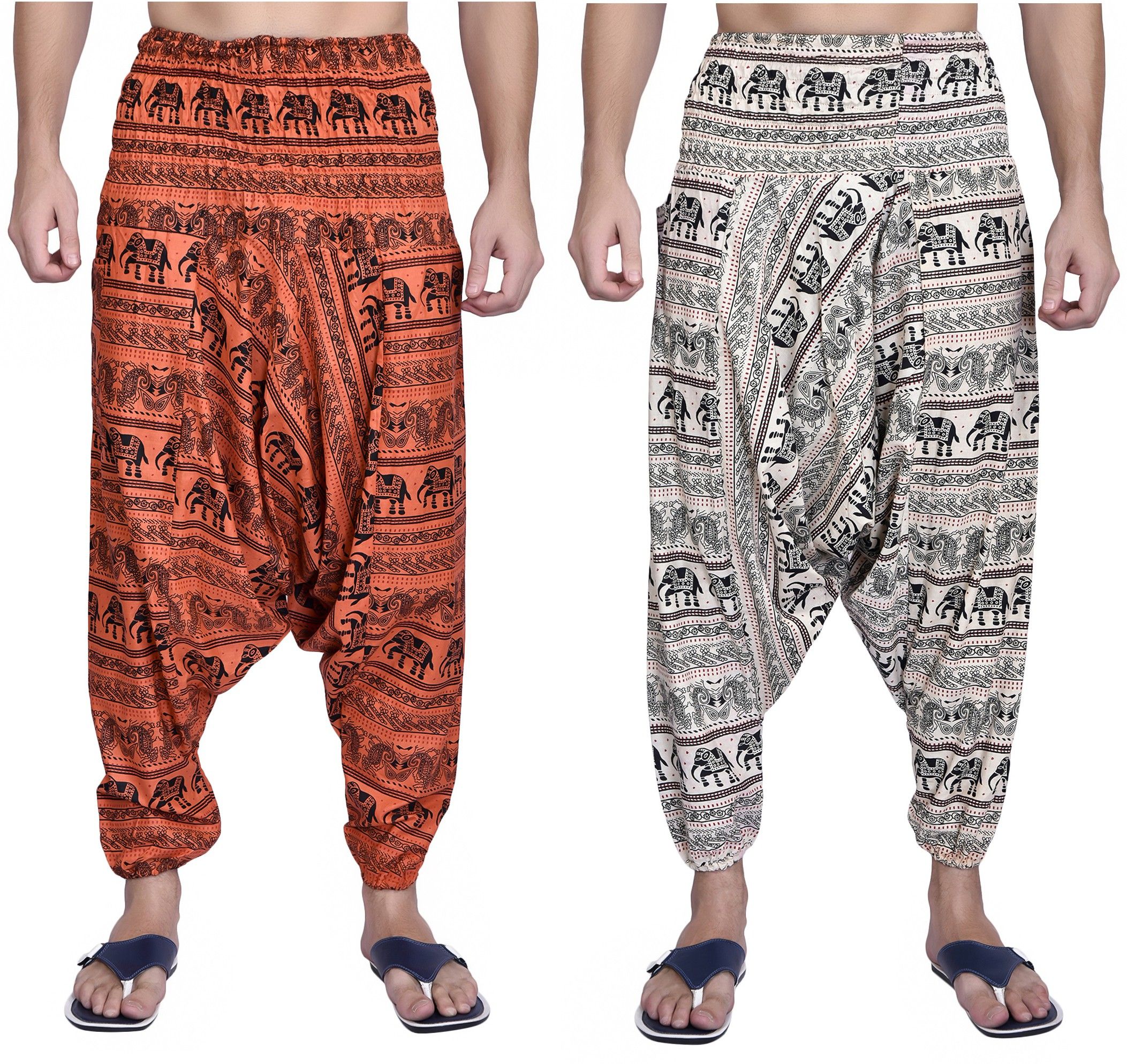 viku Printed Cotton Men Harem Pants-picture-19