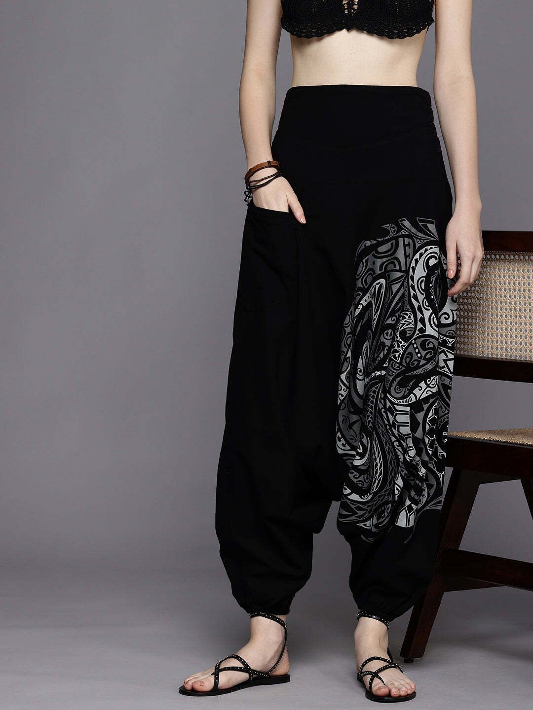 the veshti company Printed Cotton Women Harem Pants-picture-27