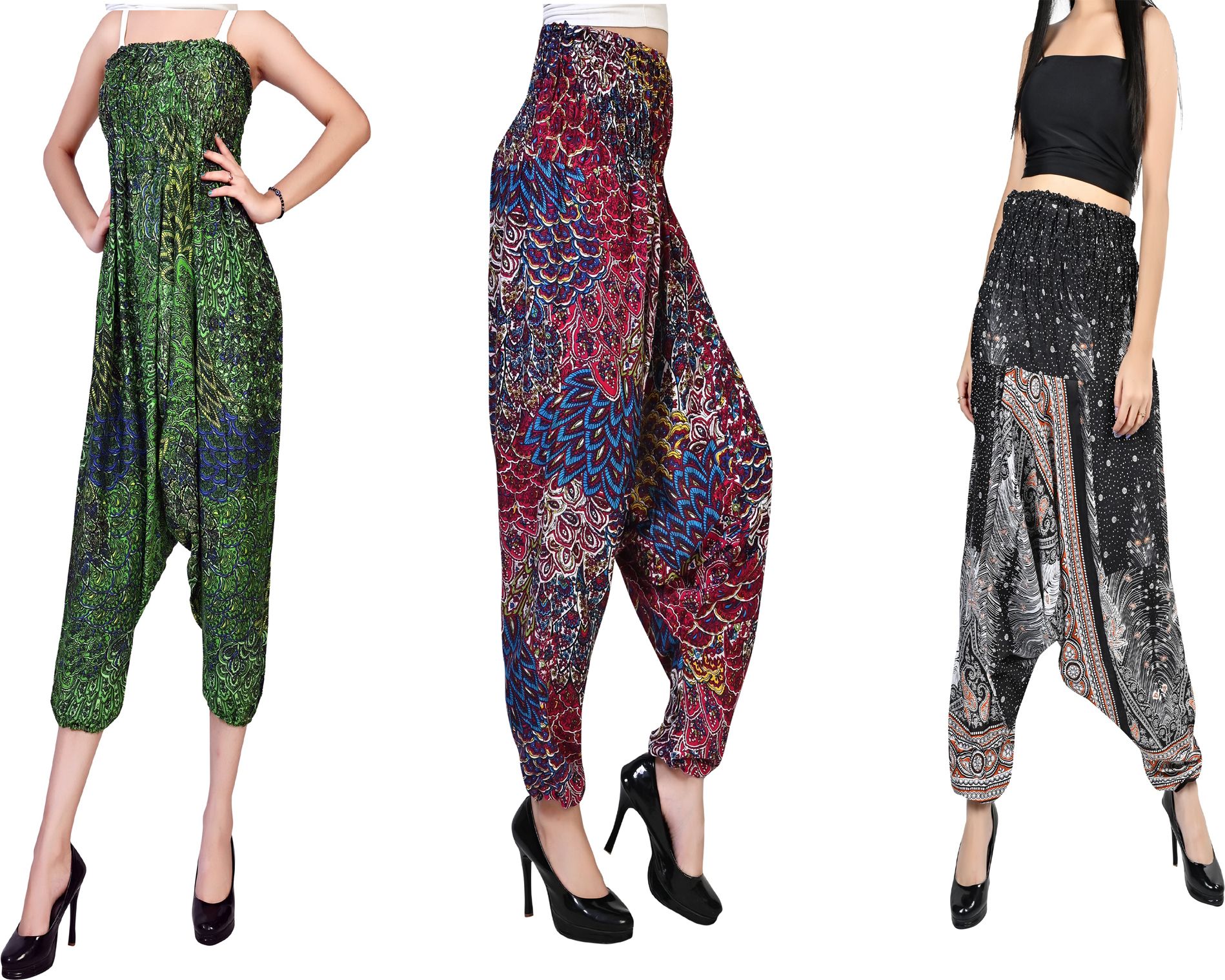 fusfus Printed Rayon, Cotton Women Harem Pants-picture-8