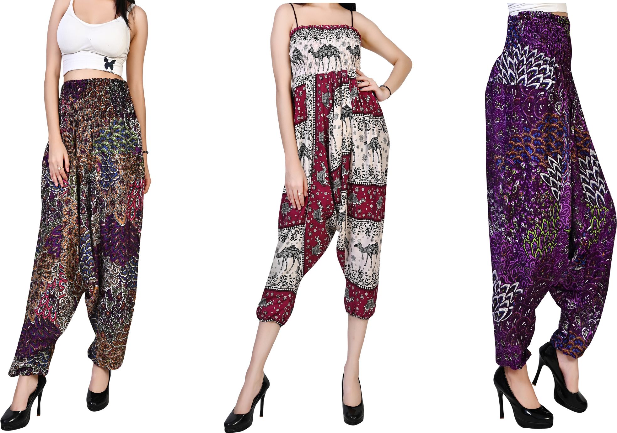 fusfus Printed Rayon, Cotton Women Harem Pants-picture-48