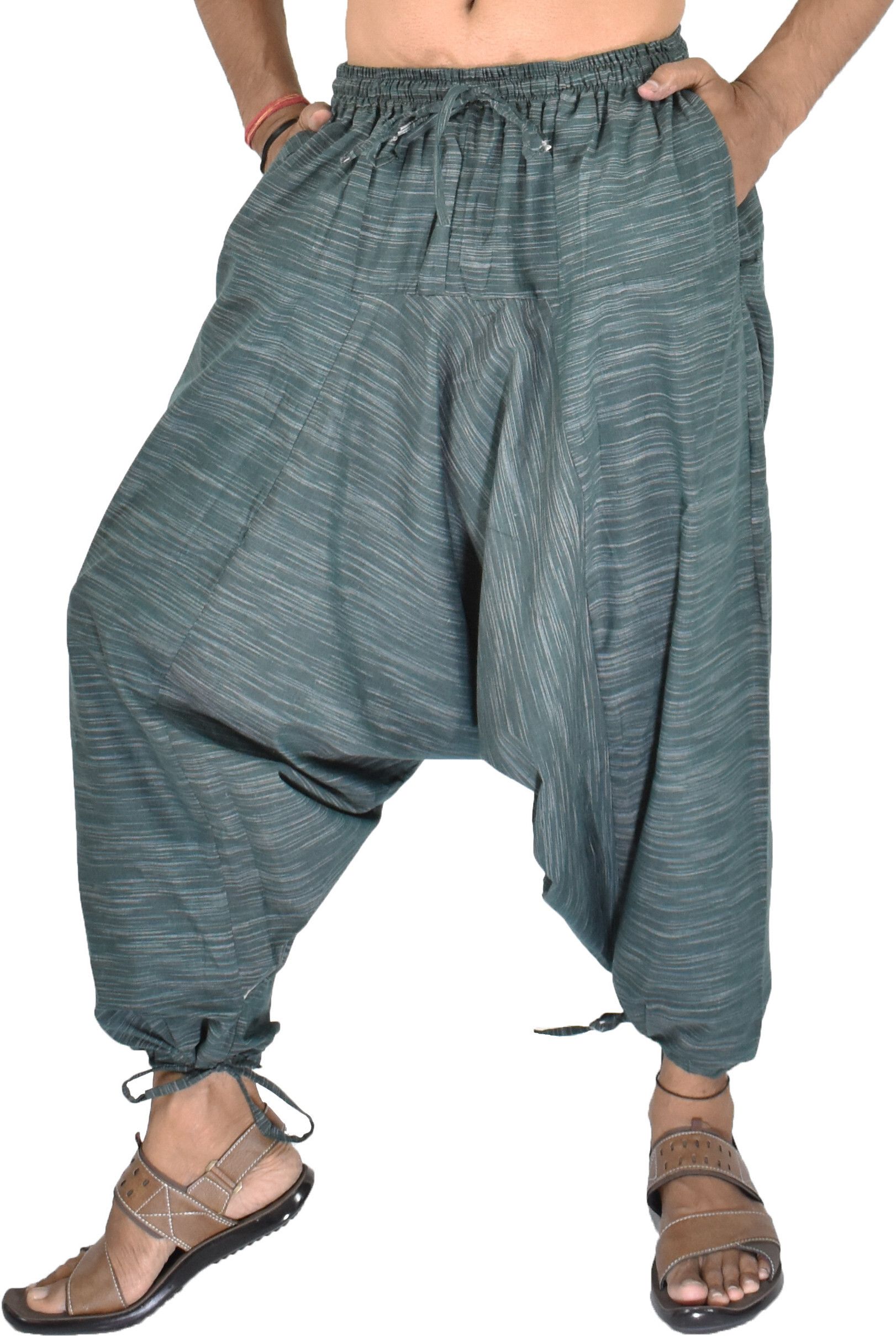 whitewhale Solid Cotton Men Harem Pants-picture-34