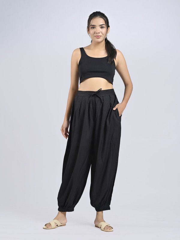 Solid Rayon Women Harem Pants