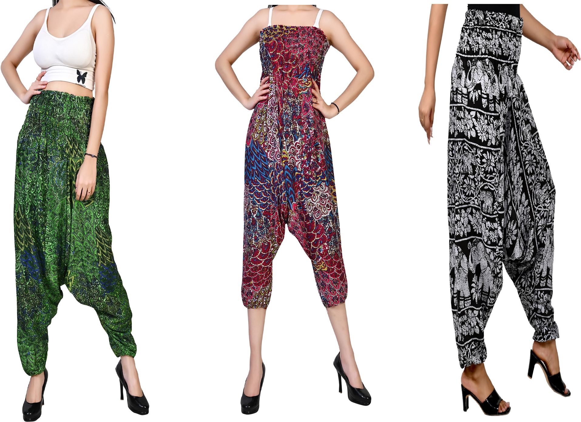 fusfus Printed Rayon, Cotton Women Harem Pants-picture-6