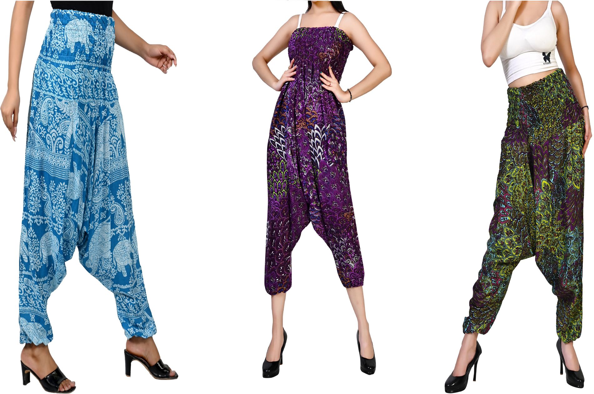 fusfus Printed Rayon, Cotton Women Harem Pants-picture-7