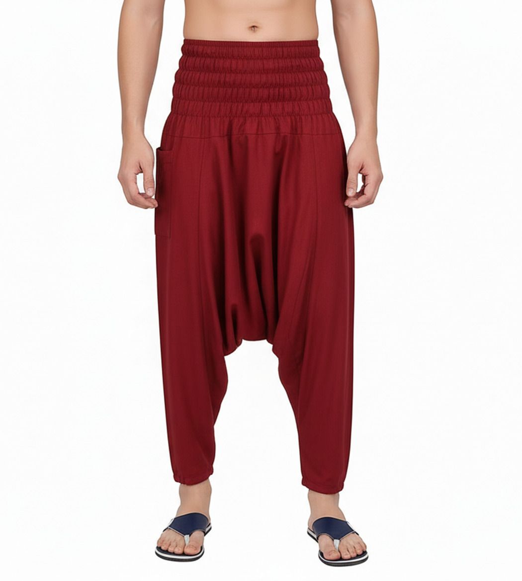 Solid Rayon Men Harem Pants