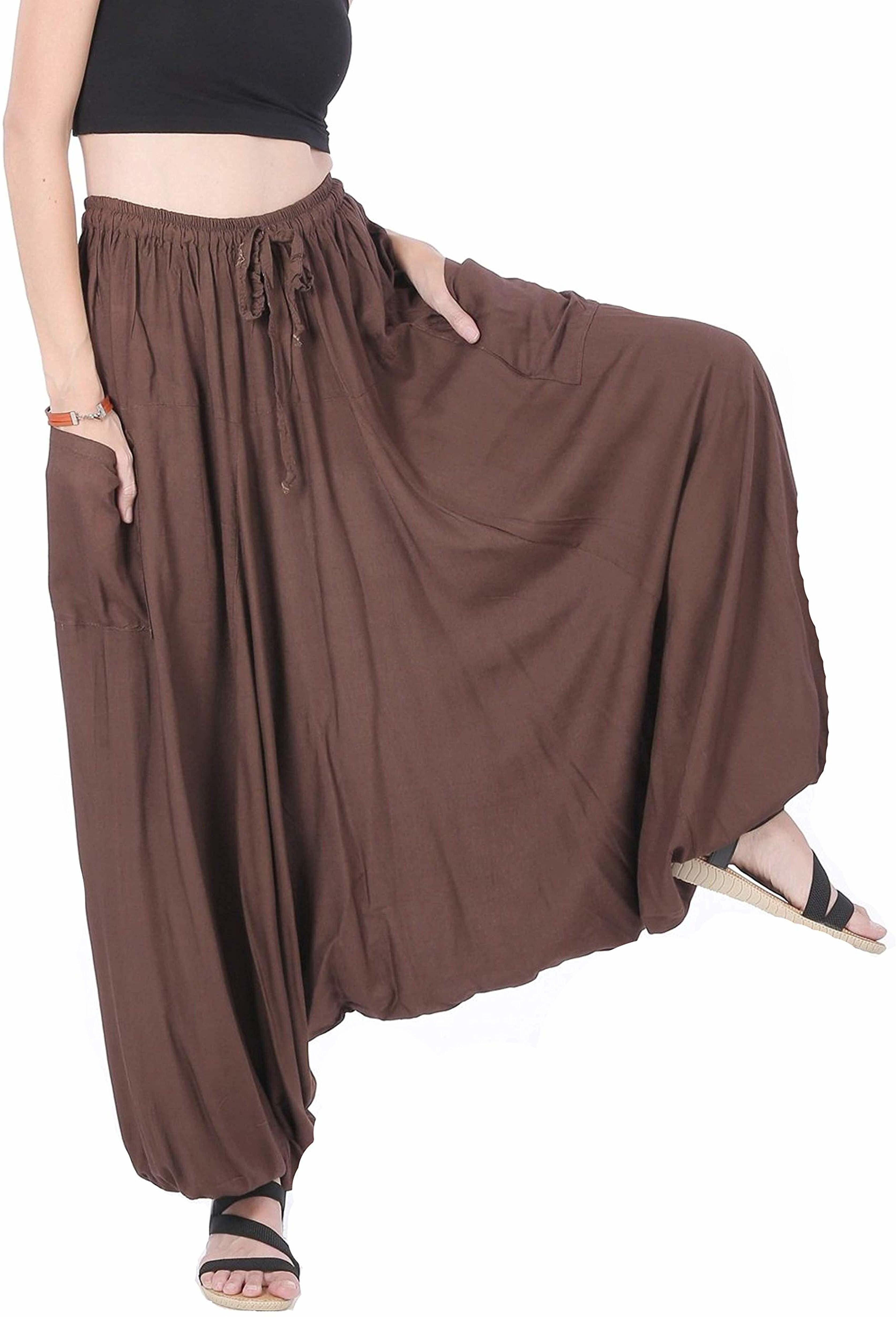 Solid Rayon Women Harem Pants