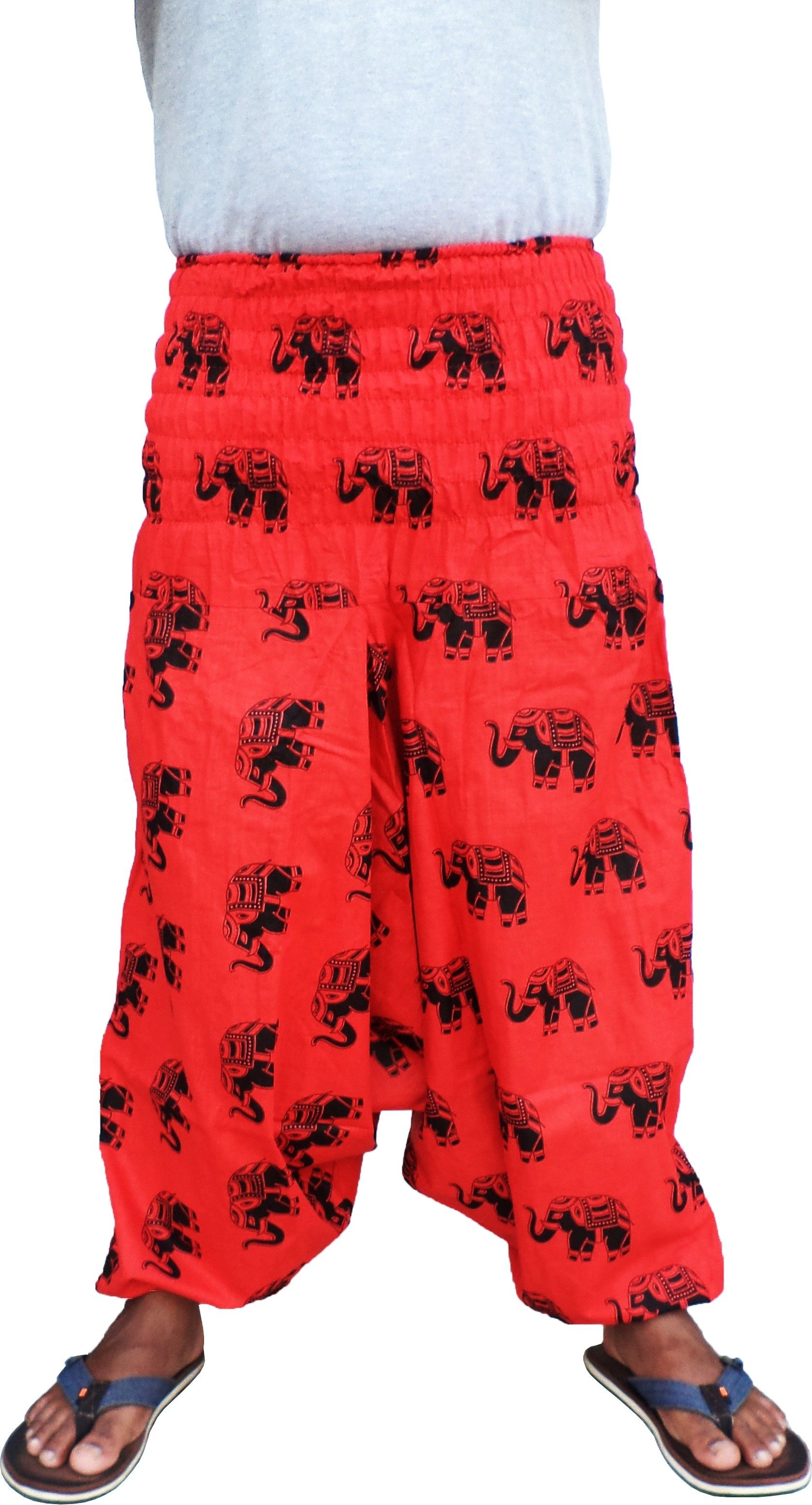 icare Printed Cotton Men Harem Pants-picture-30